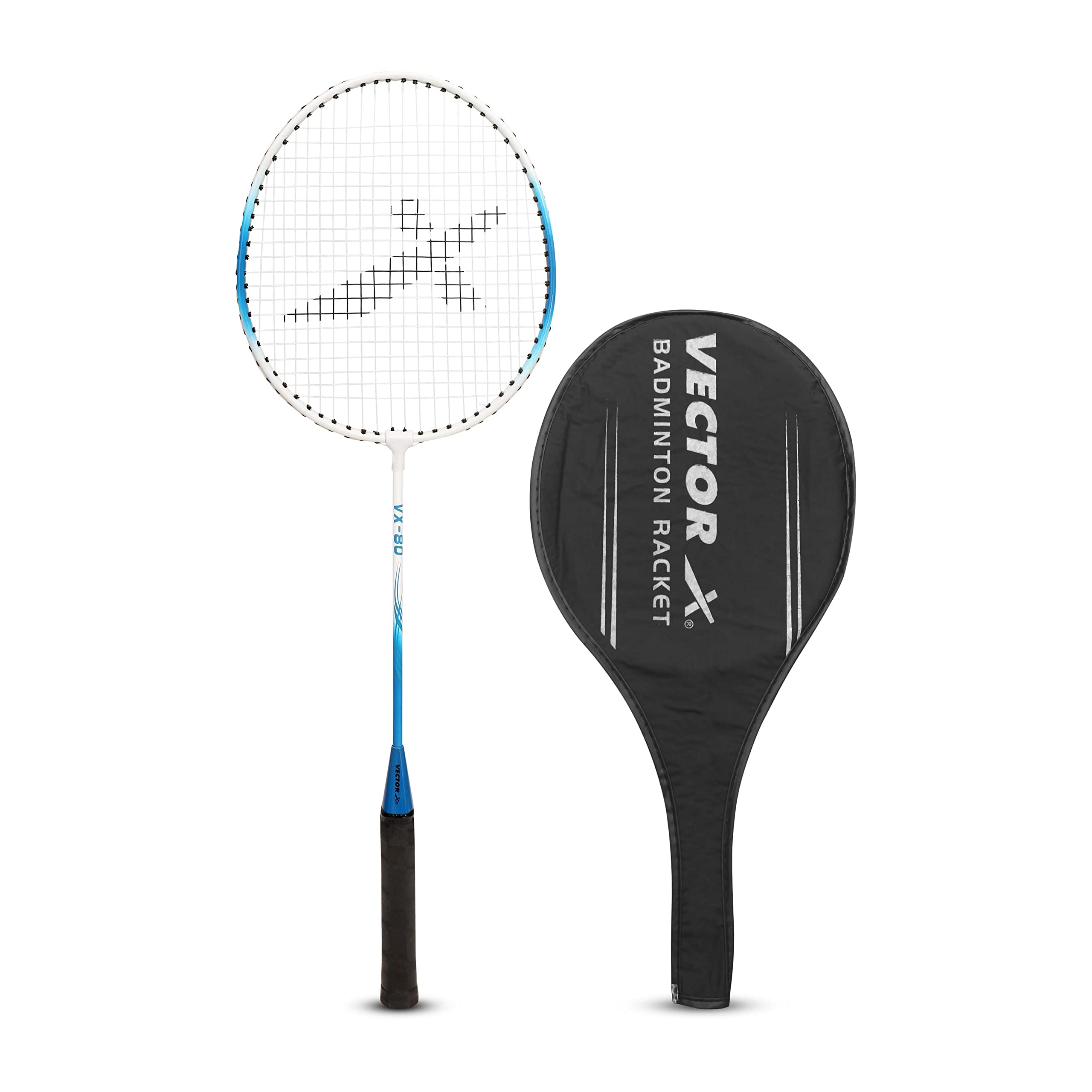 Vector XVXB-80 Badminton Racquet (1 PC Racquet + 3/4 Cover, Blue)