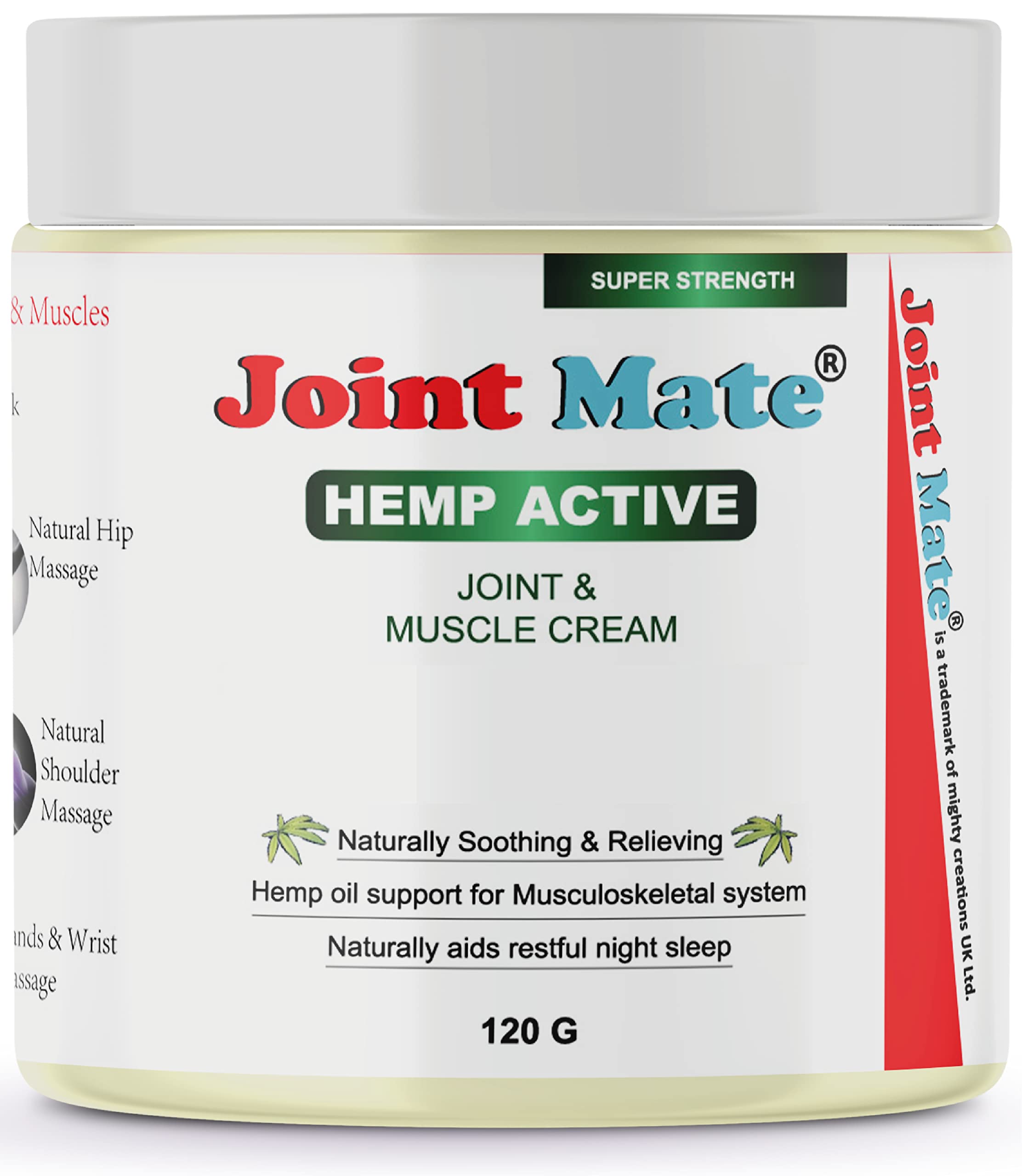 Hemp Cream Massage with Hemp Seed Oil, Arnica Montana,Boswellia Serrata,Aloevera,Menthol Perfect for |Joint & Muscle Daily Support|Moisturise Pre massage Knee Hip Shoulder Lower Back Neck Hands Feet