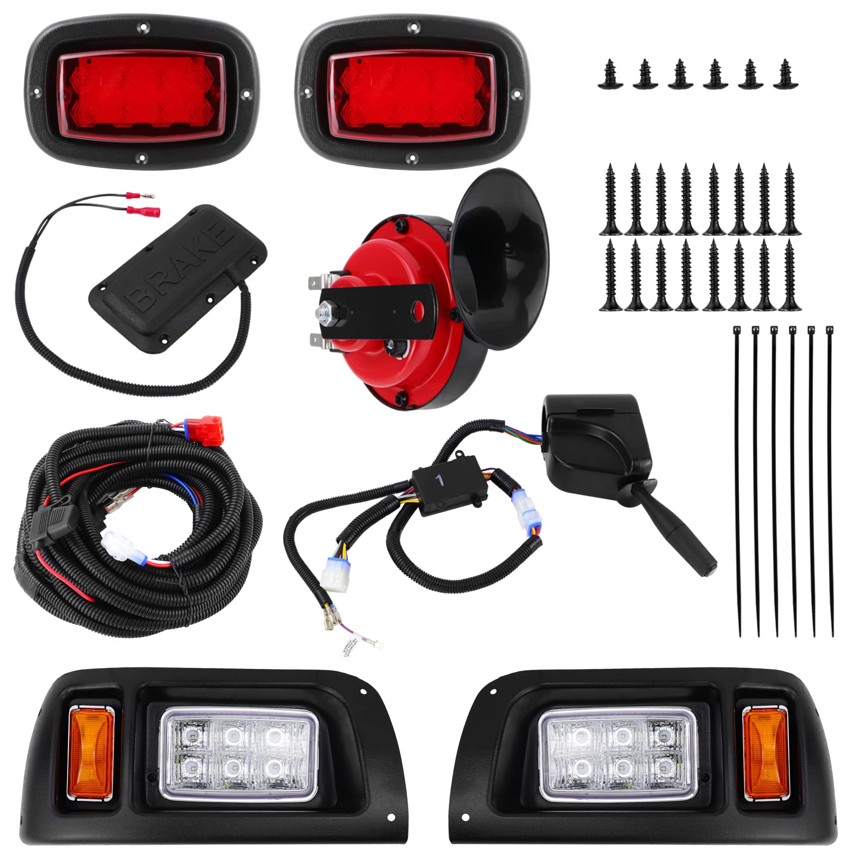 Buy Golf Cart 12 Volt LED Headlight and Tail Light Kit for Club Car DS ...