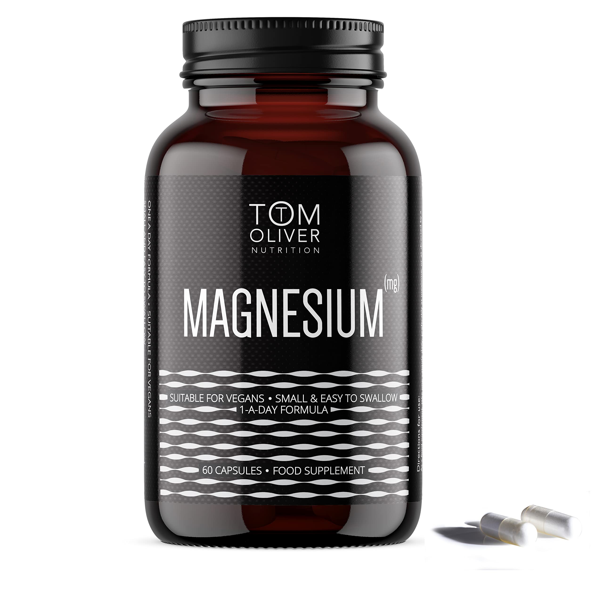 Tom Oliver Nutrition - Magnesium Taurate - 600mg per Capsule (60 Capsules) 1 a Day Formula (1)