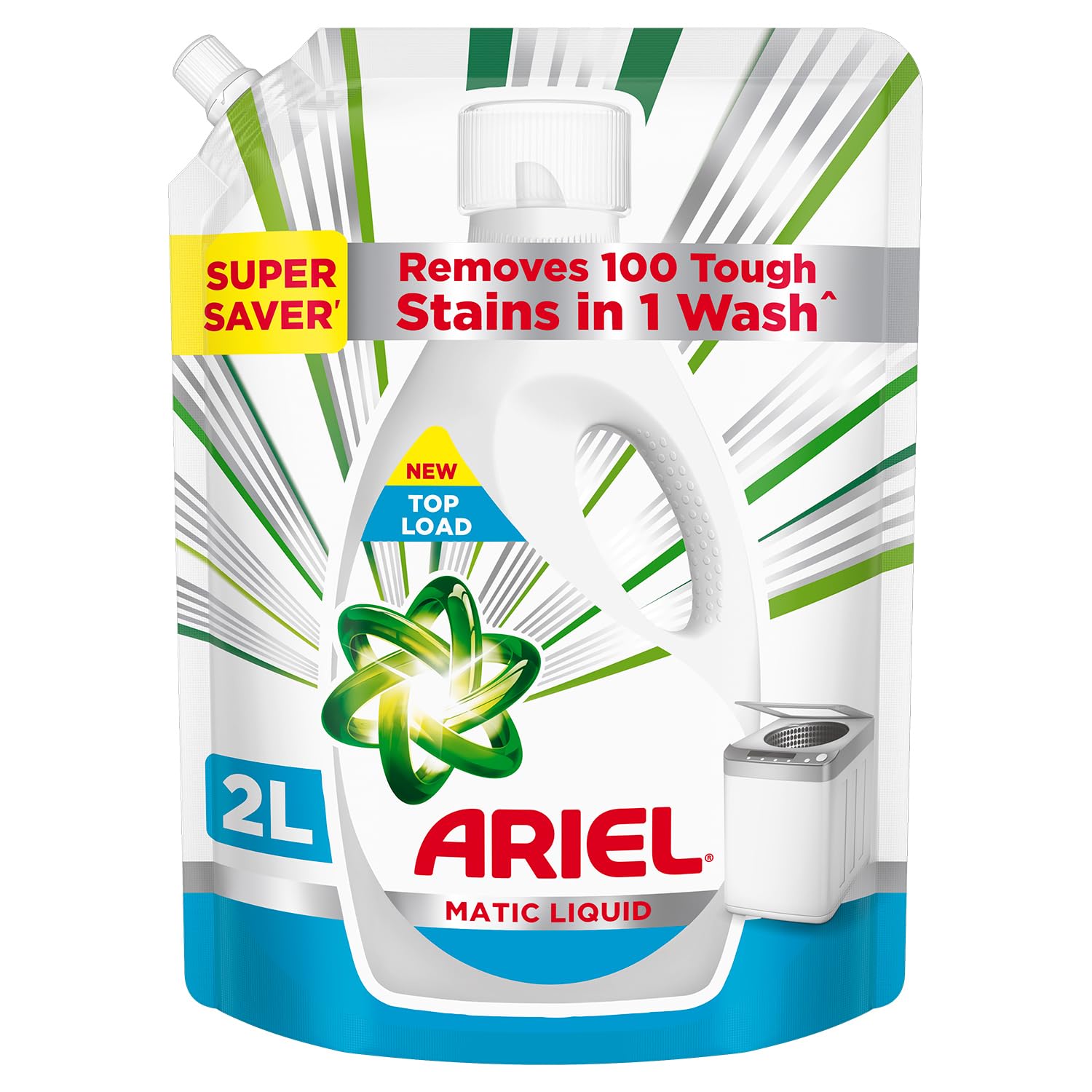 Ariel Liquid Detergent Top Load - 2L | Removes 7 day dried-in Stains in 1 wash inside Washing Machine | Now at Price of Powders | Amazing Fragrance | Protects Colours | Dissolves Faster