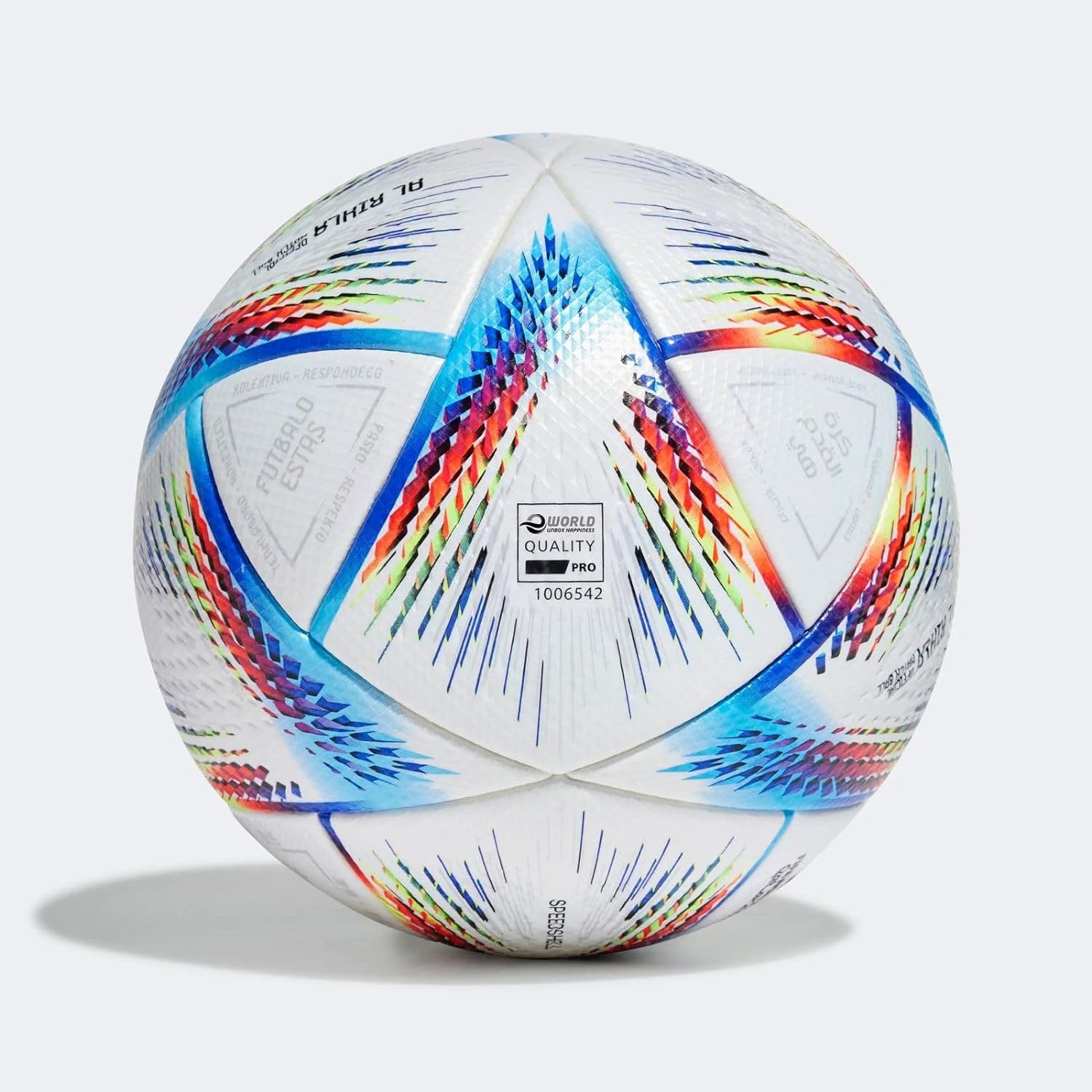 e World World Cup Football - Soccer Ball - Premium Quality Hand Stitched Club Training Ball Extra white Soccer Ball - Excellent Bounce and Shape Retention. (Size 5).