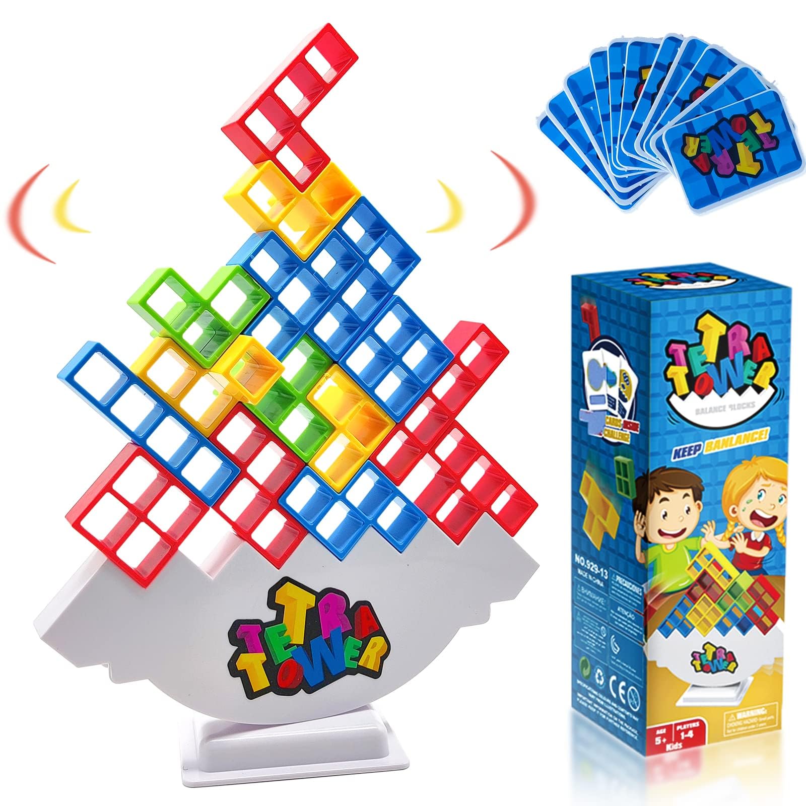 Mumoo Bear Balance Tower Stacking Toys,Board Games for Kids & Adults,Balance Game Building Blocks,Perfect for Family Games, Parties, Travel