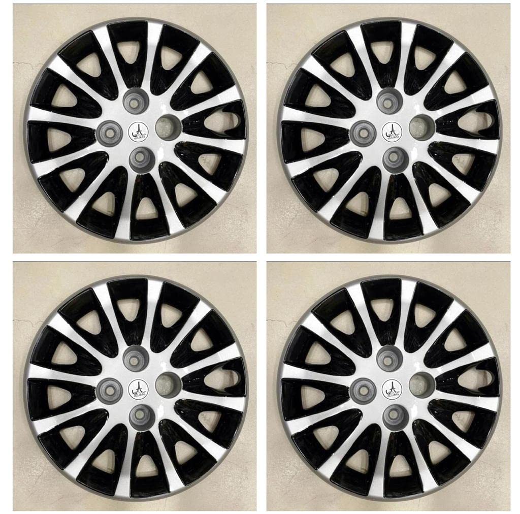 JSH - Car Wheel Cover/Caps TRCR DSN Colour Black and Silver 13 Inches Compatible with Maruti Old BALENO (Set 4 Pcs.)