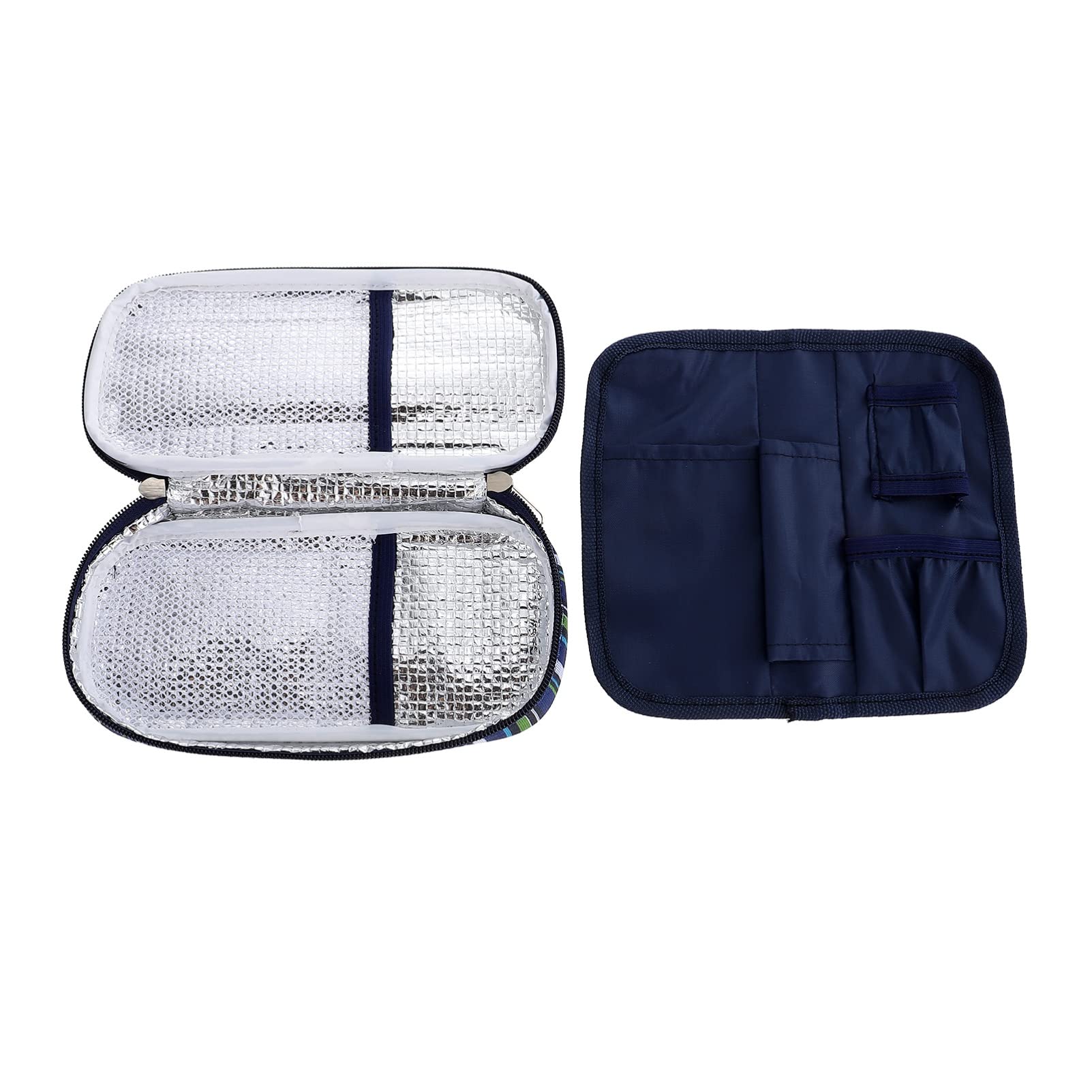 Insulin Cooler Bag Portable Insulin Cooler Travel Case Diabetic Medication Cooler Box Pouch with 2 Ice Packs and Insulation Liner