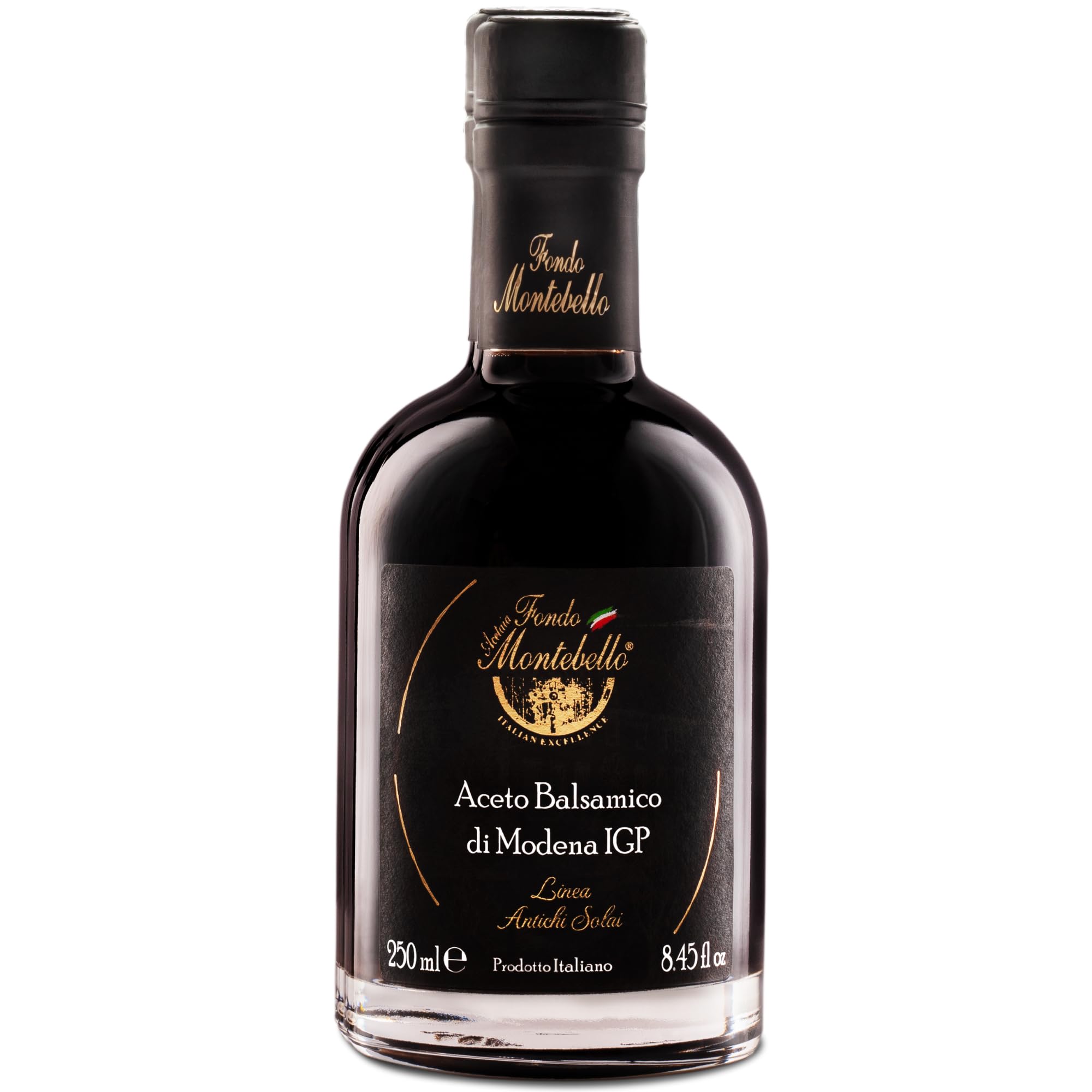 Balsamic Vinegar of Modena 8.45 fl.oz. by FONDO MONTEBELLO, Dense and Delicious Balsamic Vinegar - Imported from Italy