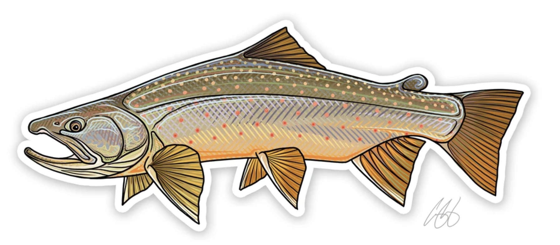 Eds Fly Shop Casey Underwood Bull Trout Decal Sticker