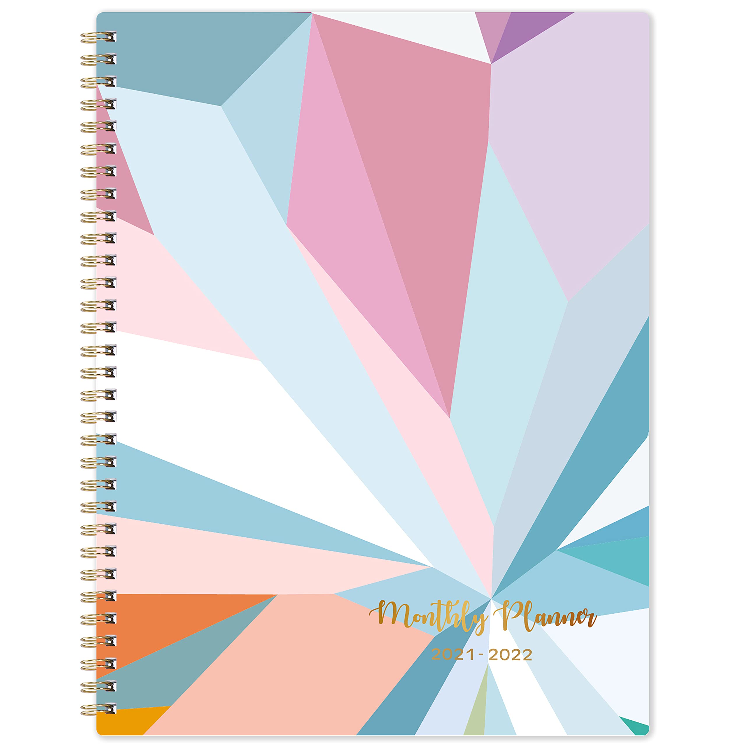 2021-2022 Monthly Planner/Calendar - 18-Month Planner with Tabs & Pocket, Contacts and Passwords, 8.5" x 11", Thick Paper, Jul. 2021 - Dec. 2022, Twin-Wire Binding - by Artfan