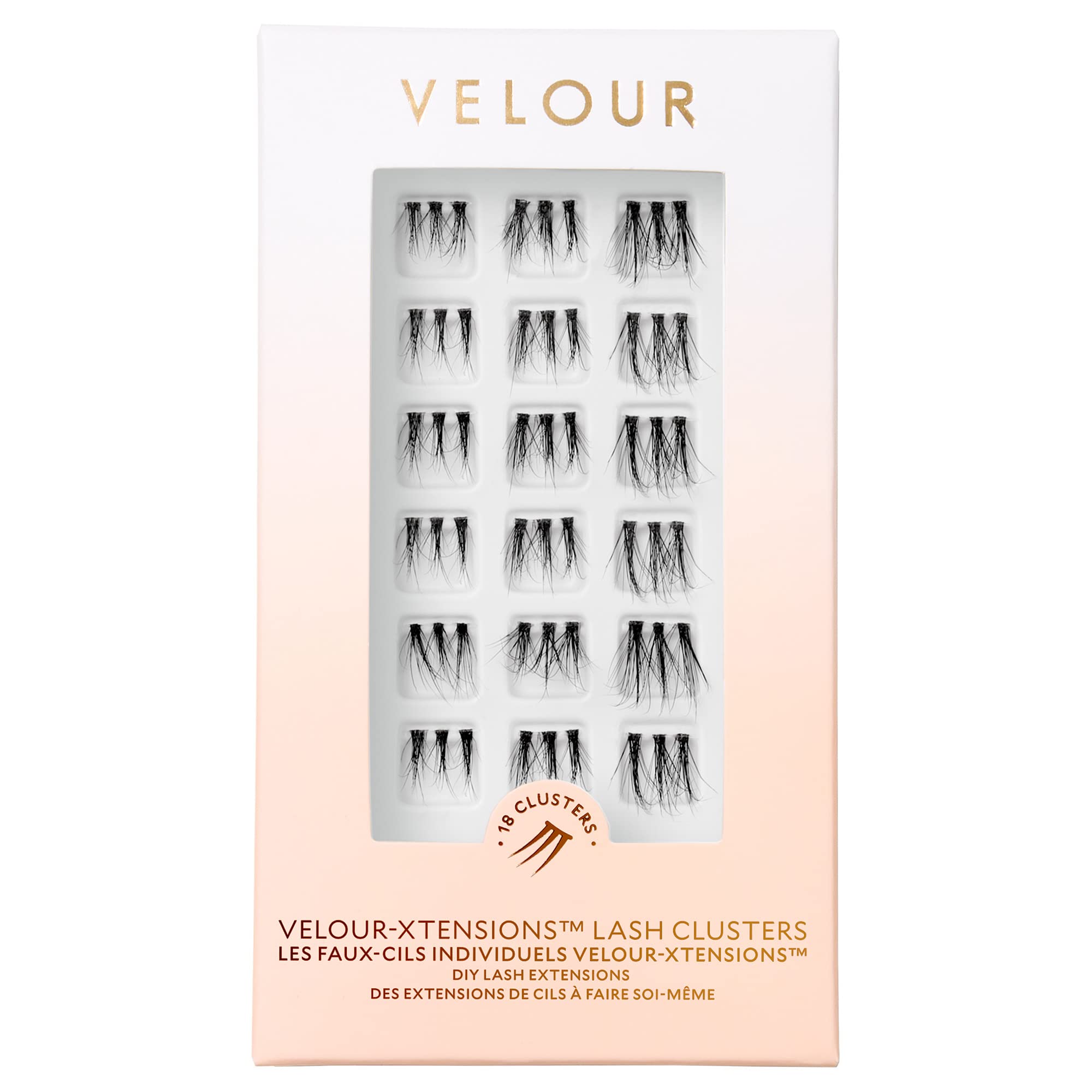 Velour Xtensions Lash Refills - False Vegan Eyelashes - Lightweight, Fluffy, Reusable, Handmade Lashes - Wear up to 3 Weeks, Lash Clusters, Soft and Comfortable, All Eye Shapes