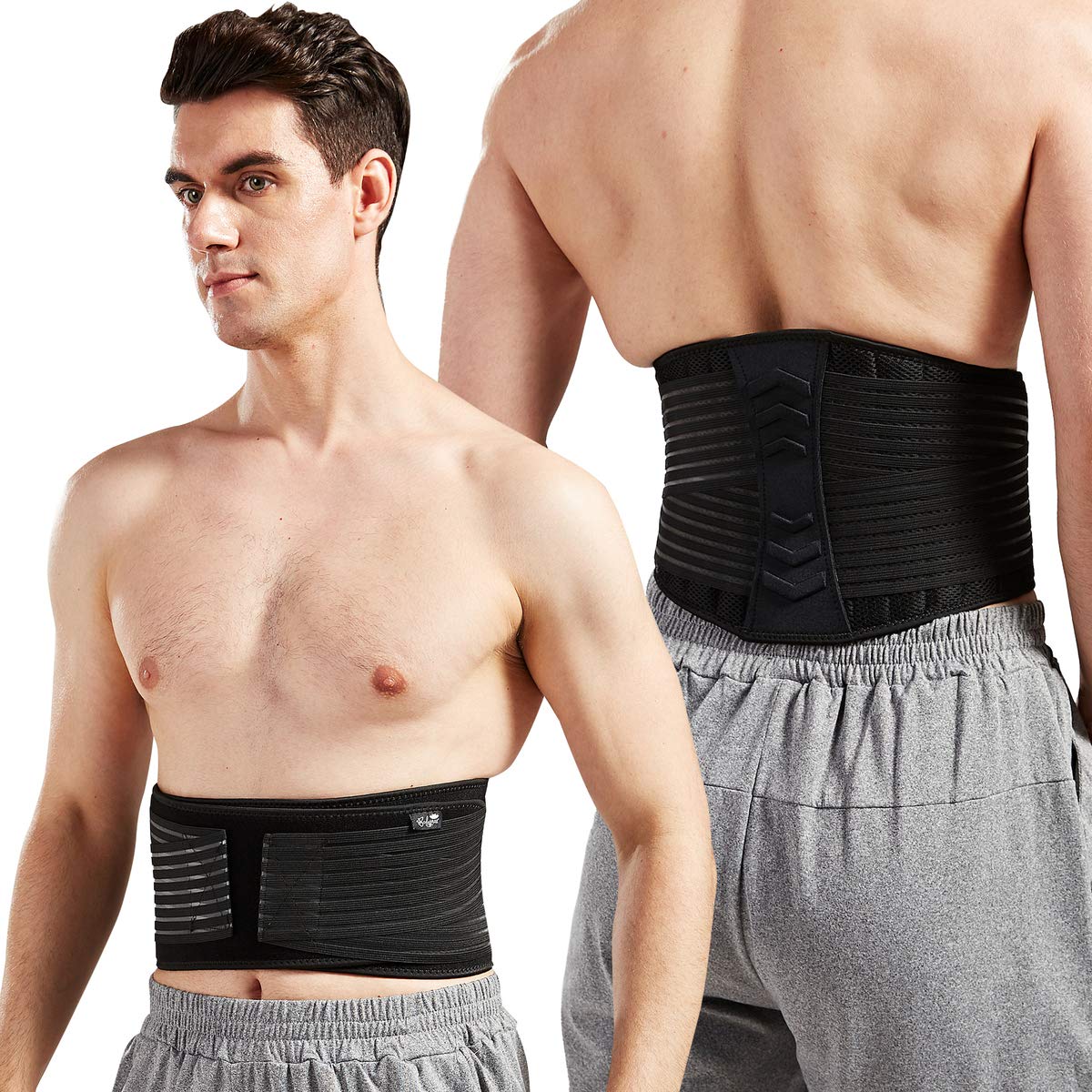 Lumbar Support Back Brace for Men and Women (Plus Size 50" - 70")