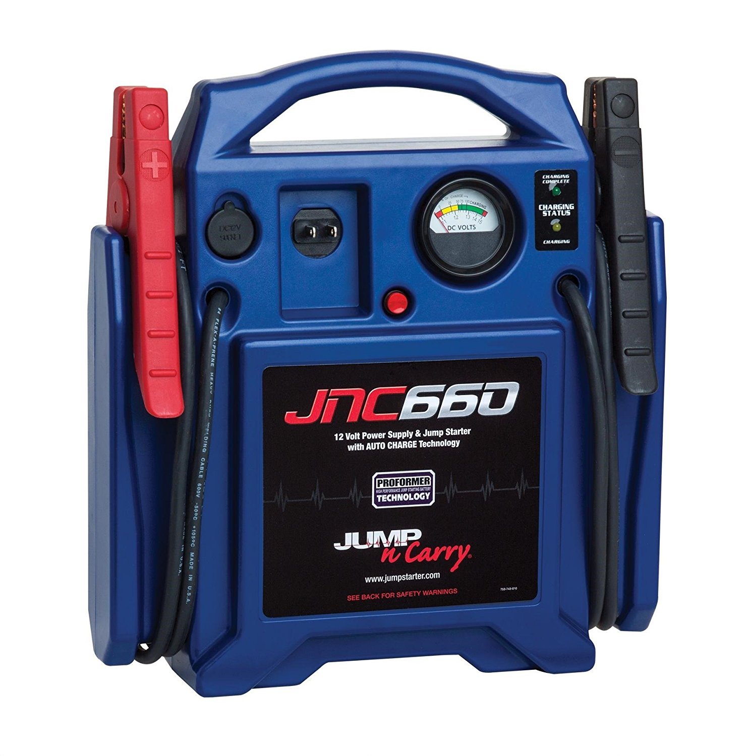 Clore AutomotiveJump-N-Carry JNC660 1700 Peak Amp 12 Volt Jump Starter , Blue