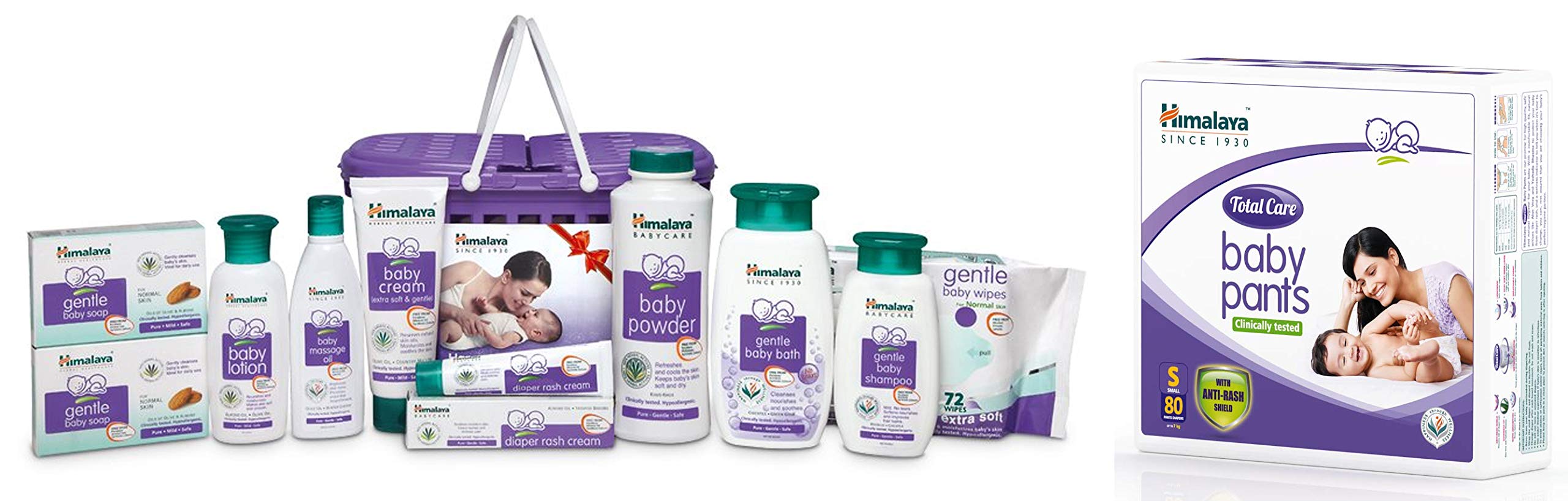 Himalaya Gift Pack&Total Care Baby Pants Diapers, Small, 80 Count