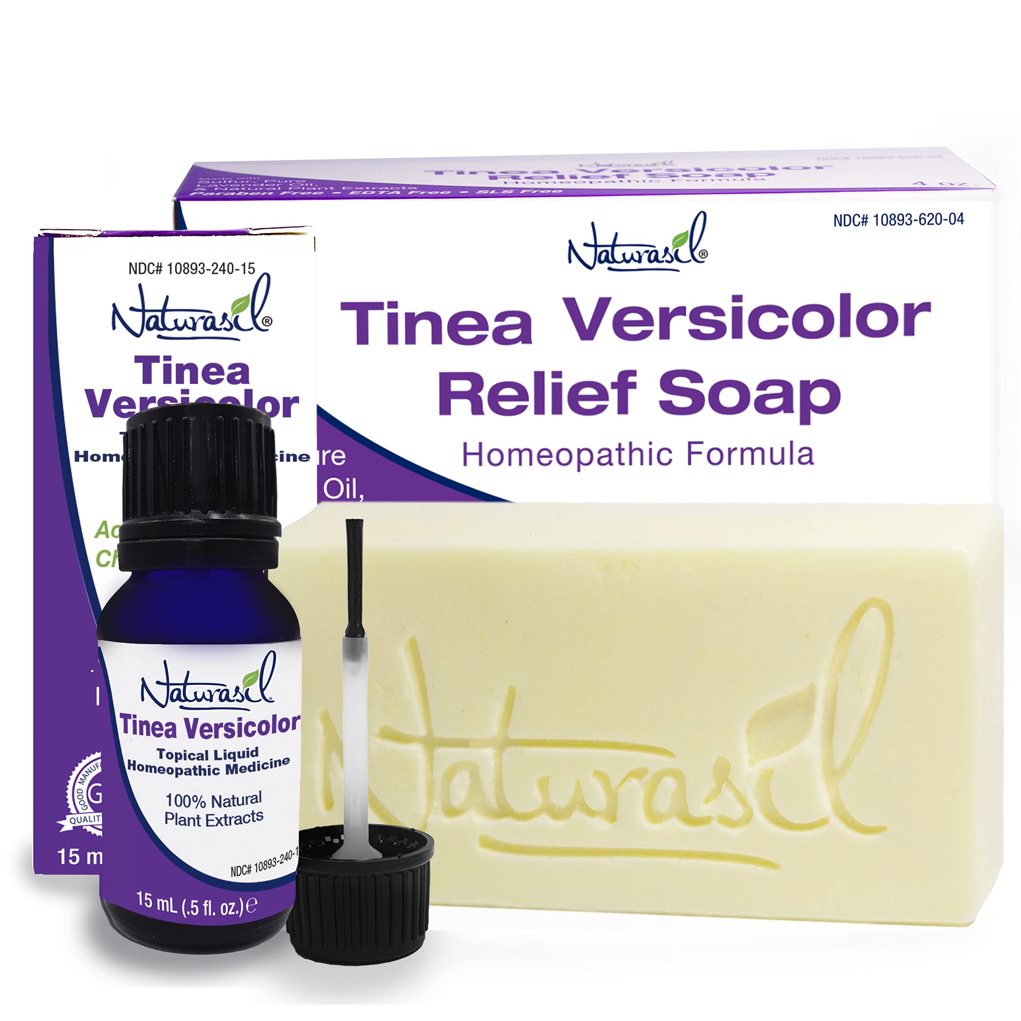 Tinea Versicolor Full Body Value Pack - Targeted Relief Liquid (15mL) + 1 Anti-Itch Soap | Natural Ingredients for Ringworm, Candida, Itch & Tinea | Gentle for All Skin Types | Safe for Kids & Adults