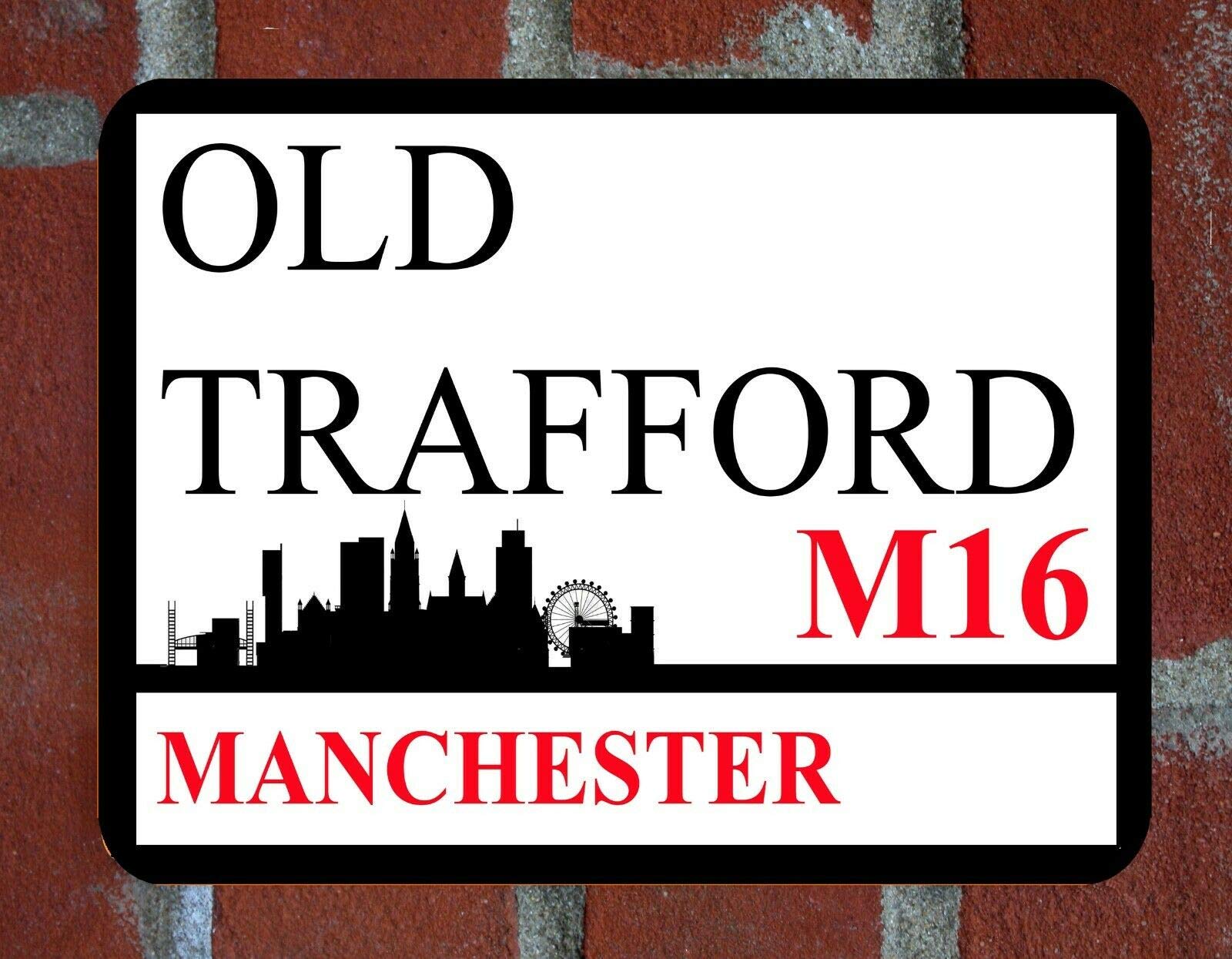 LBS4ALLOLD TRAFFORD Metal Sign FOOTBALL STREET Man cave Wall