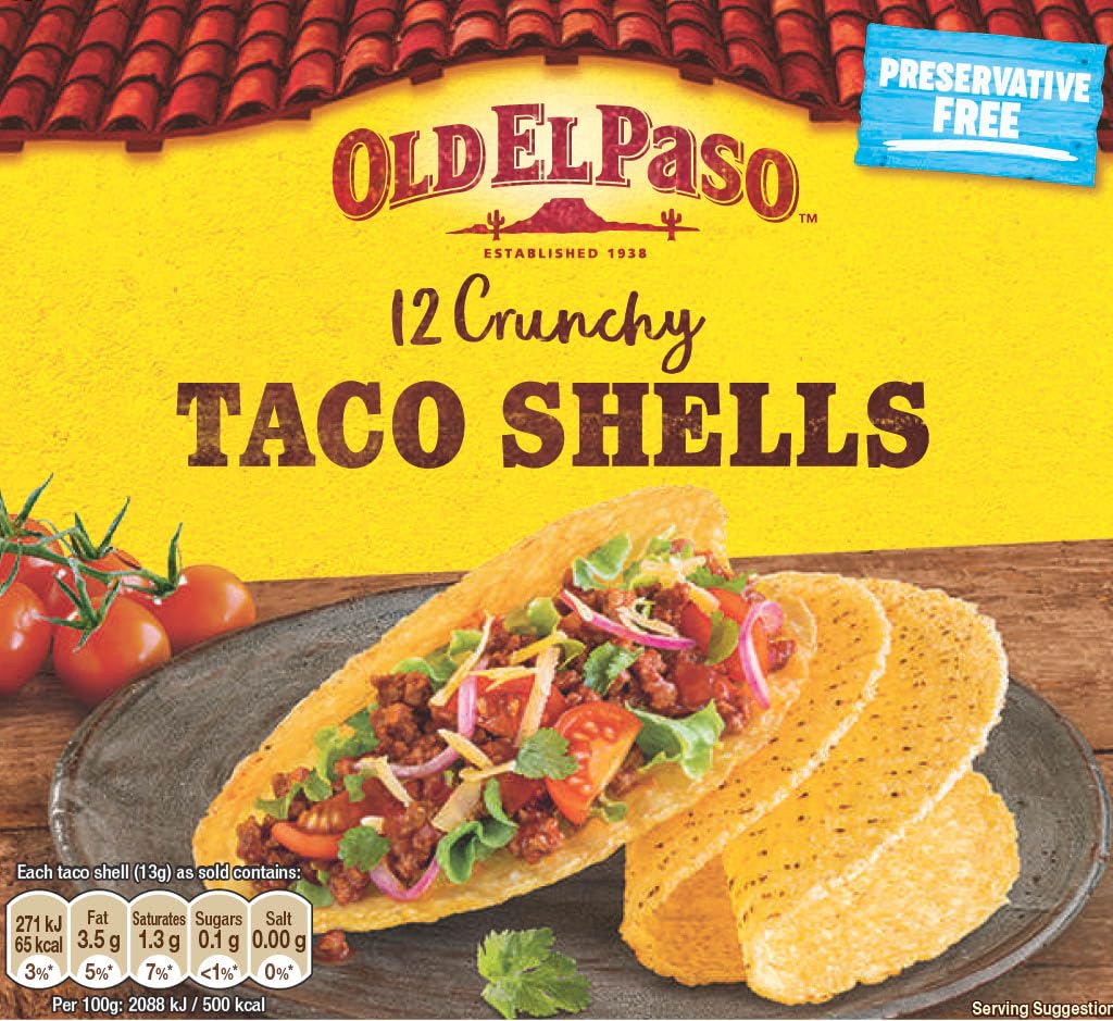 Old El Paso12 Crunchy Taco Shells 156g