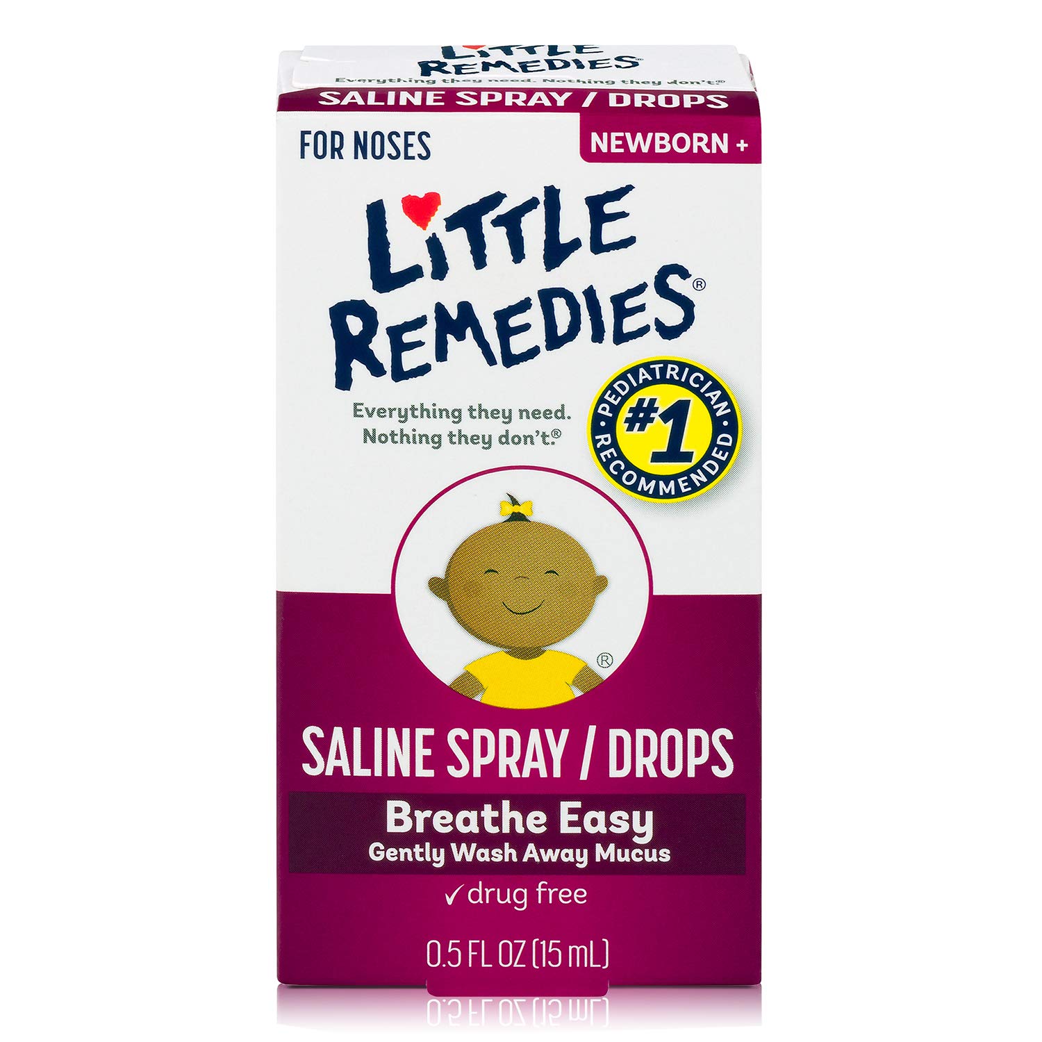 Little Remedies Saline Spray/Drops for Noses 0.5 FL OZ