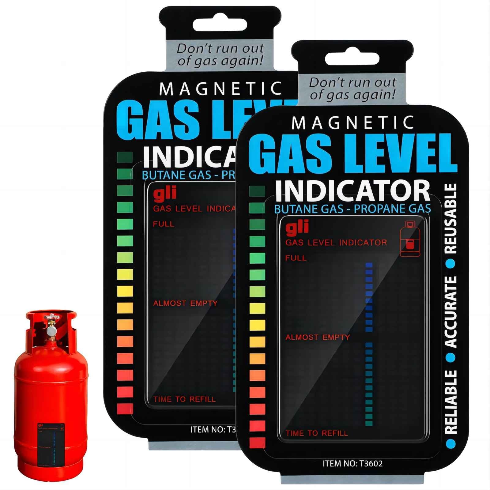 Vipomkowa Gas Bottle Level Indicator, Propane Gas Bottle, 2Pcs Practical Propane Butane Lpg Fuel Gas Tank Level Indicator Magnetic Gauge Bottle, Gas Cylinder Level Indicator, Calor Gas Bottle