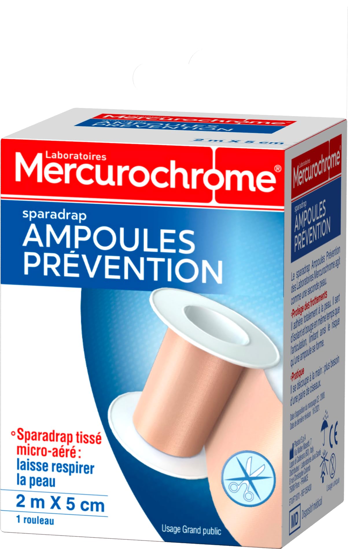 Mercurochrome Band Aid Blisters Prevention 2m x 5cm