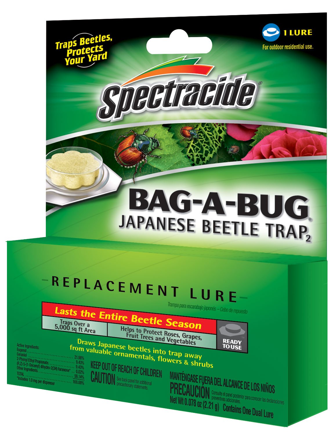 SpectracideBag-A-Bug Japanese Beetle Trap Replacement Lure 1 Count, Lure Refill