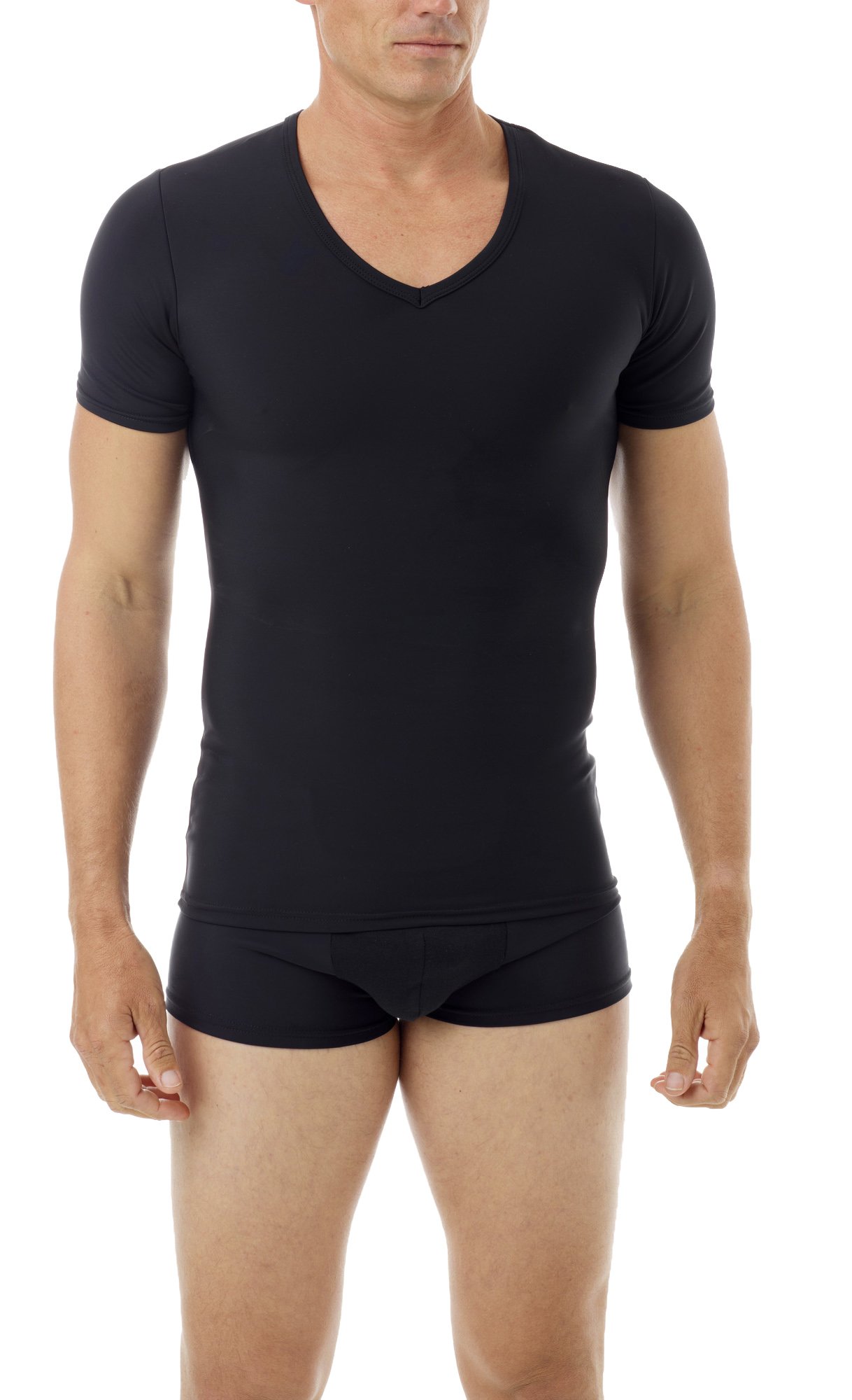 Mens Microfiber Compression V-Neck T-shirt 3-Pack