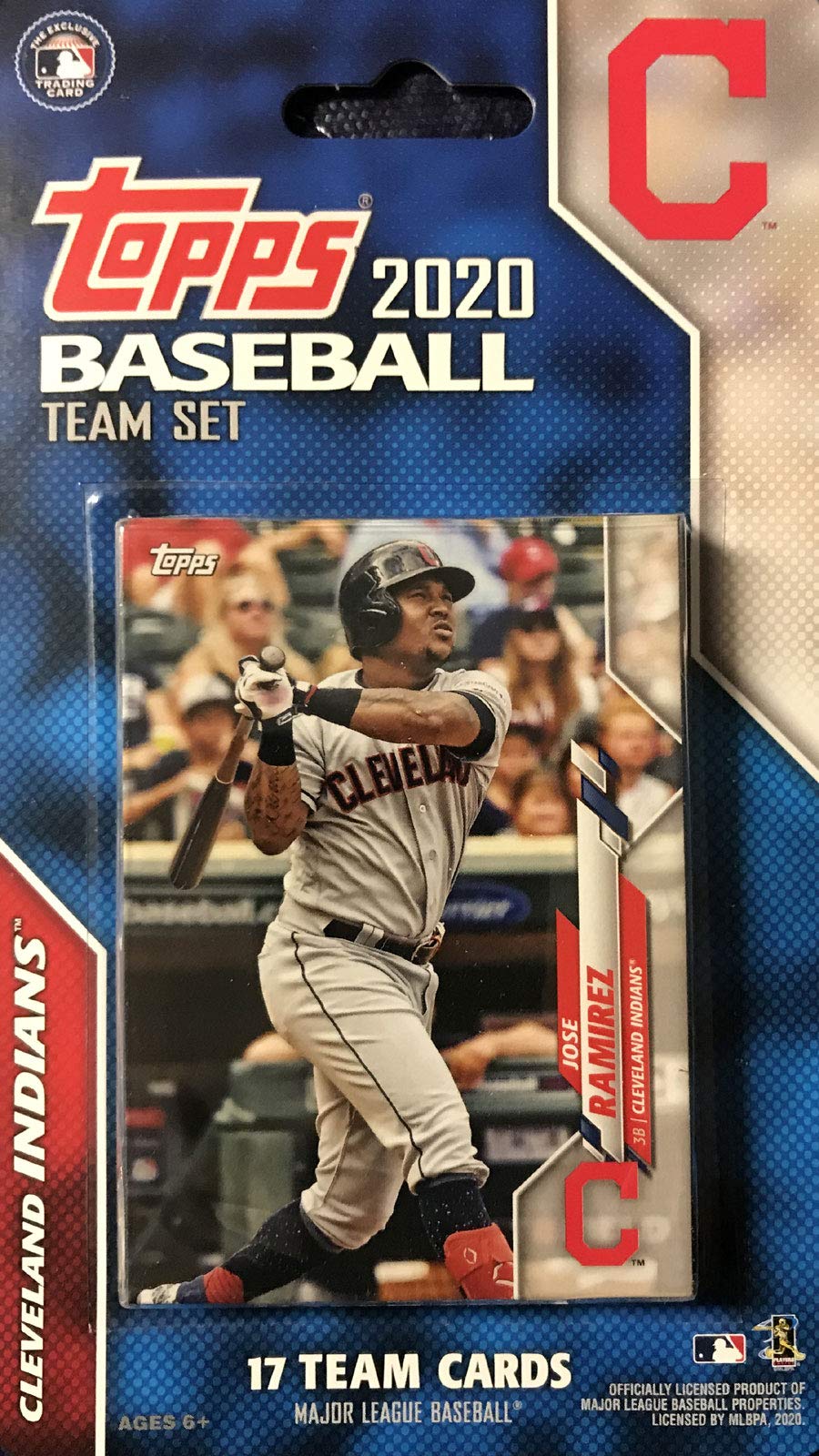 Cleveland Indians 2020 Topps Factory Sealed Special Edition 17 Card Team Set with Jake Bauers, Carlos Santana and Francisco Lindor Plus