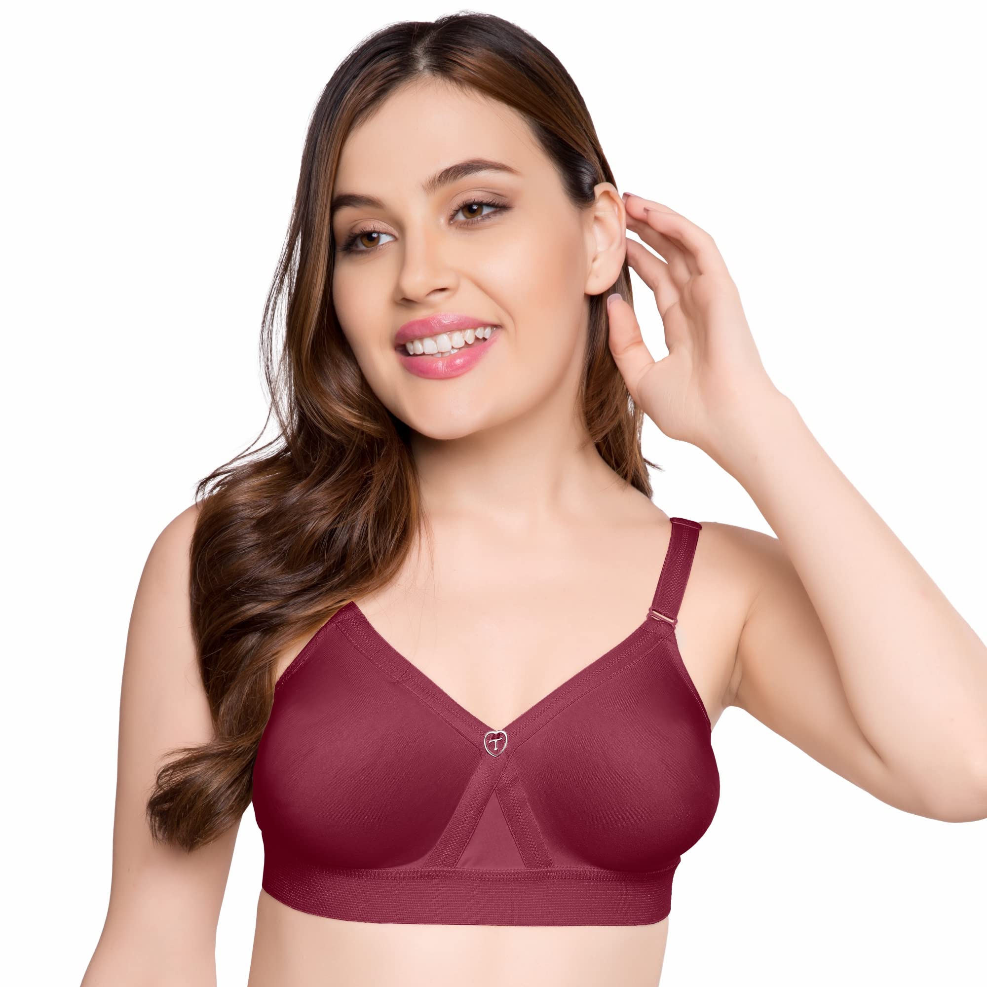 TRYLO ALPA Women's BRA WHITE/BLACK/SKIN/CORAL/MAROON/RASBERRY/PINK Available in C/D/E/F/G/H/I CUP & Sizes from 30 to 50,