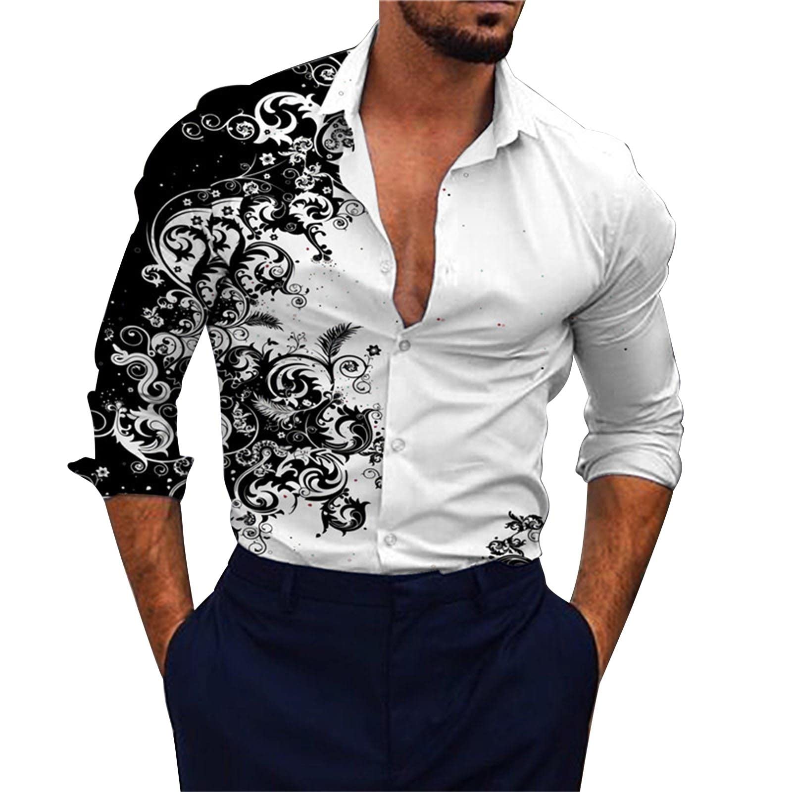 Short Sleeved Shirts for Men Mens Cotton Shirt Casual Fashion Solid Color Short Sleeved Lapel Shirt Sullen T Shirts for Men