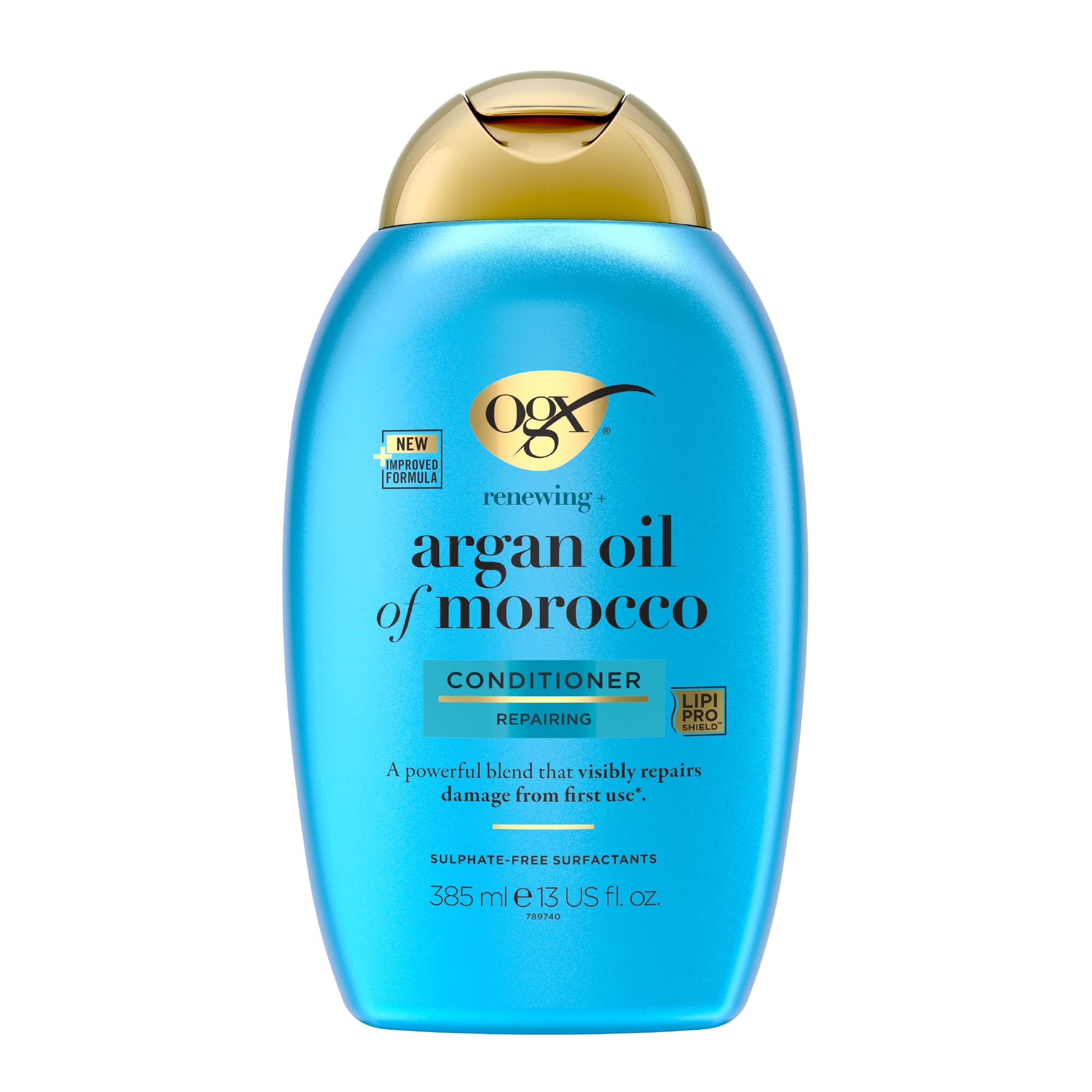 OGX Argan Oil of Morocco Hair Conditioner, Hydrate and Repair, Intensively Moisturises, for Dry and Damaged Hair, Sulfate Free Surfactants, 385ml