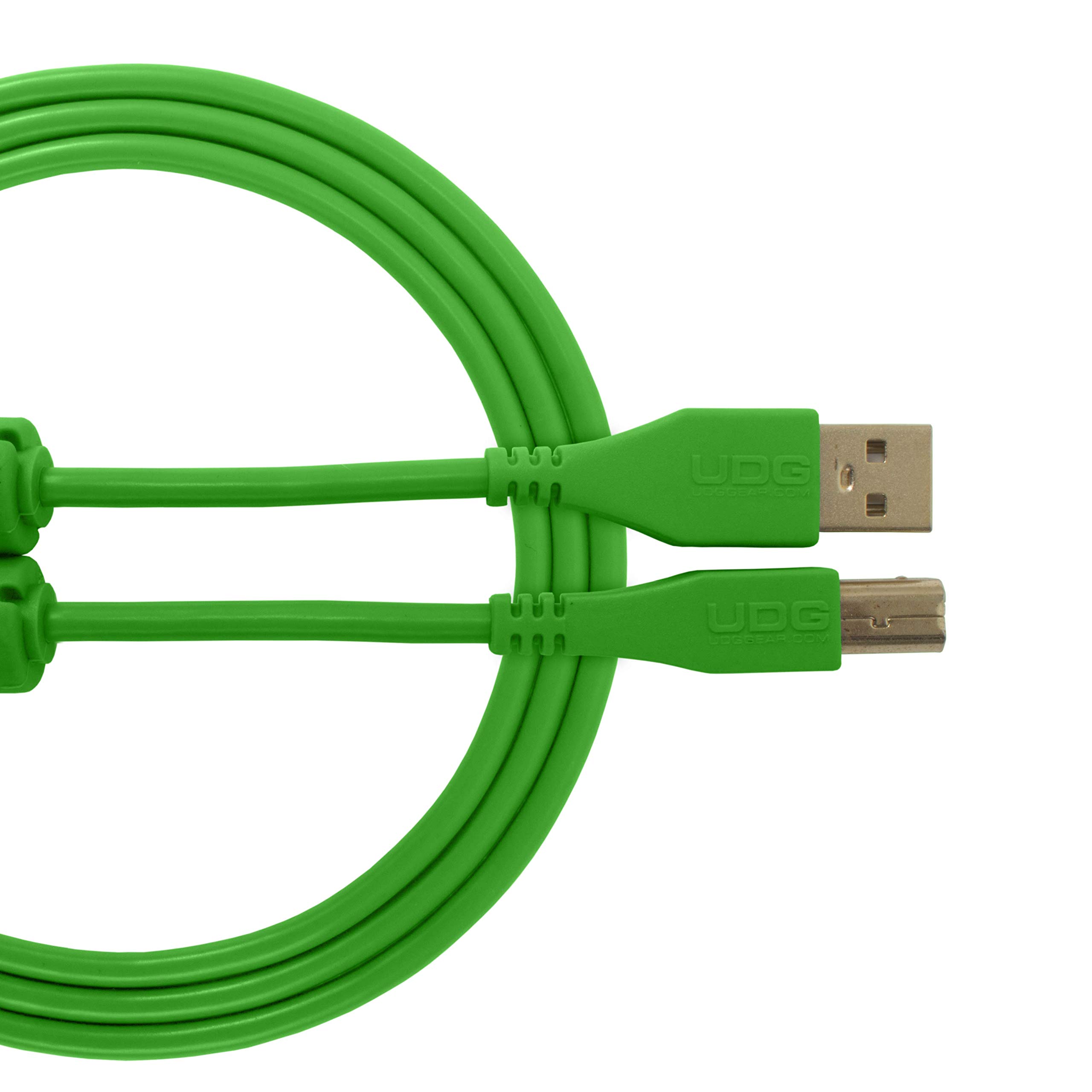 UDGU95001GR Cable USB 2.0 (A-B) - High-speed Audio Optimized USB 2.0 A-Male to B-Male cable, Green, 1 Metre. Compatible with any USB A-B Device