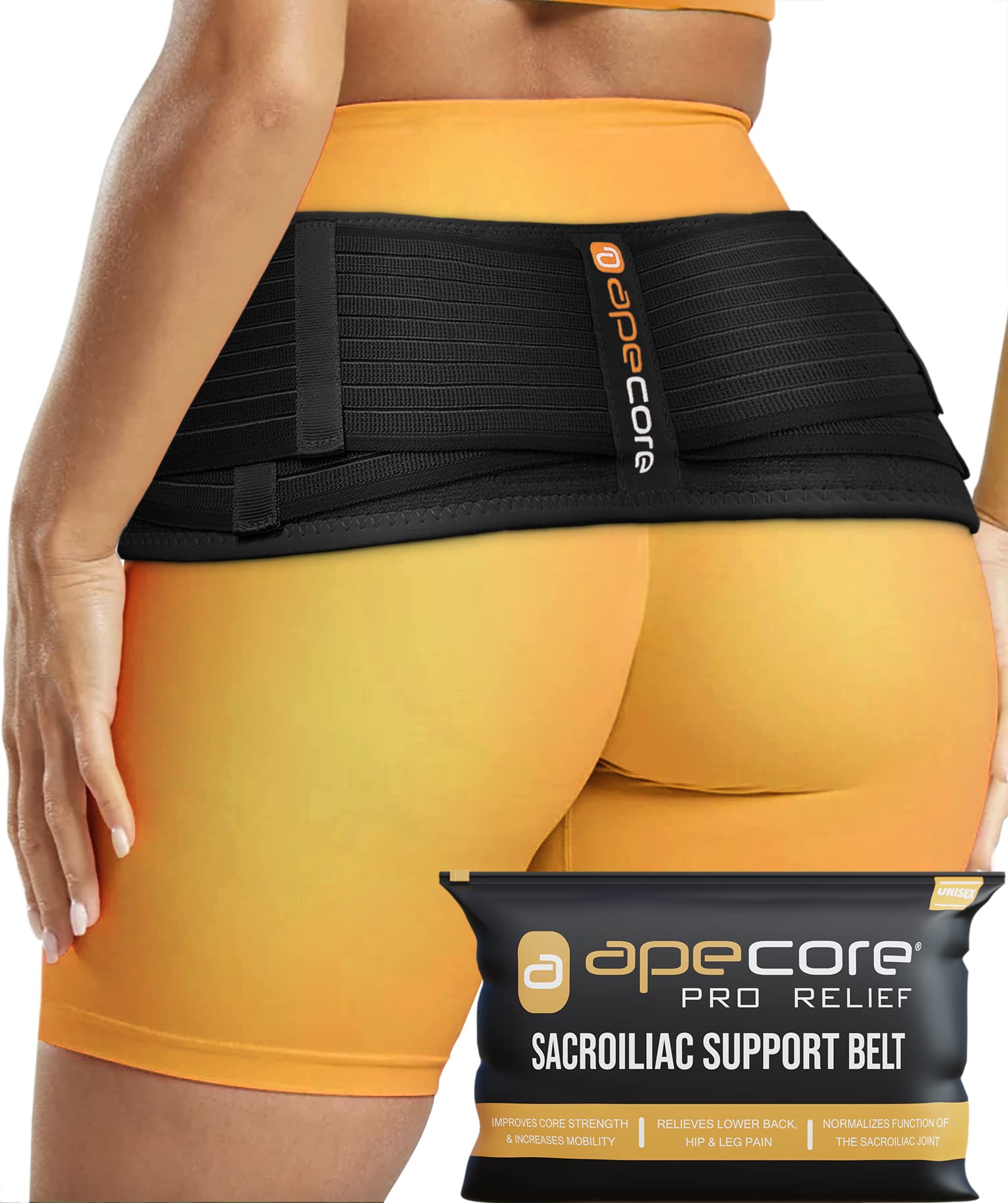 Sacroiliac Si Hip Belt for Women and Men That Alleviates Sciatic, Pelvic, Lower Back, Leg and Sacral Nerve Pain Caused by Si Joint Dysfunction| Hip Brace Support