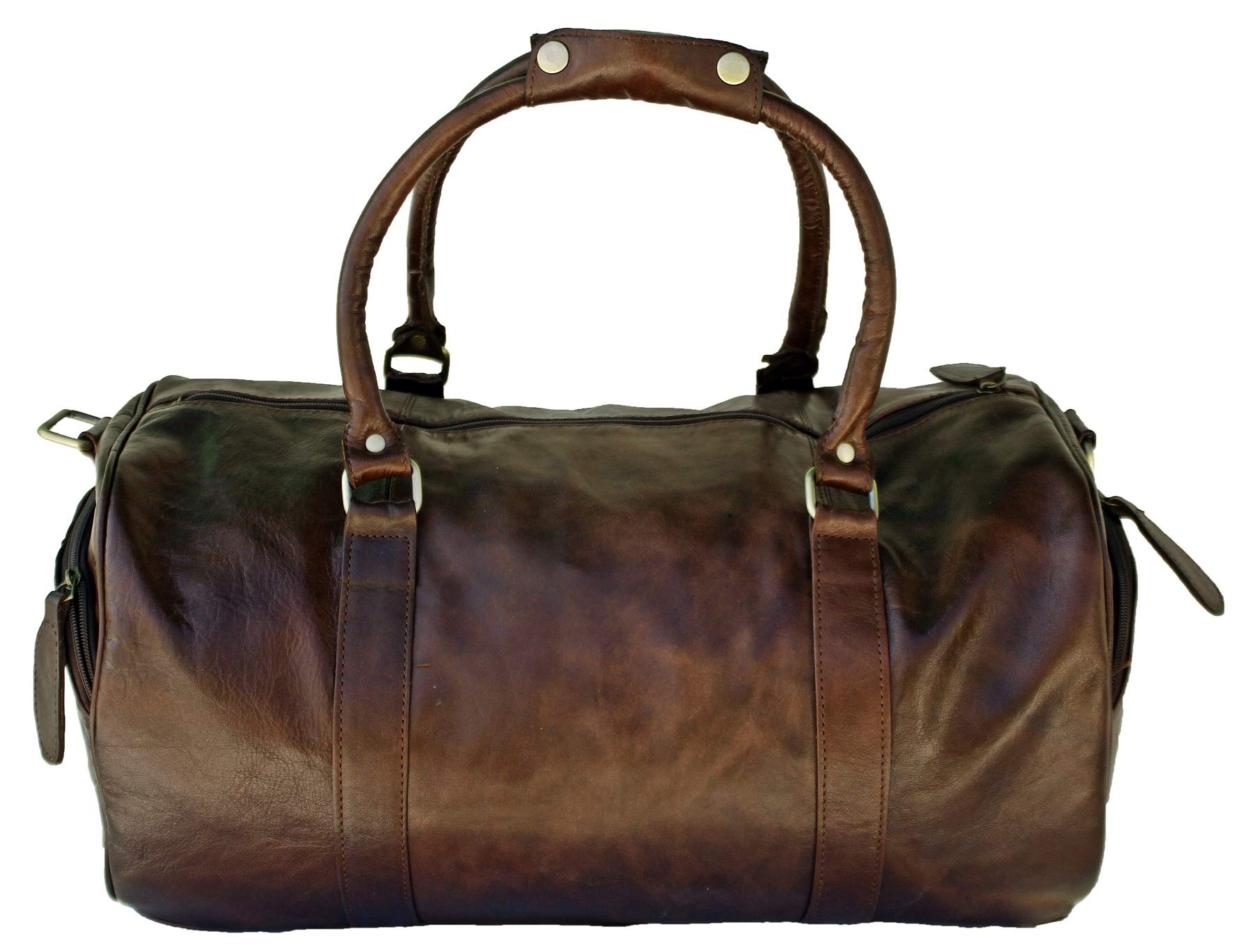 22" Premium Quality Brown, Buffalo Leather Travel Duffel Bag/Travelling Bag