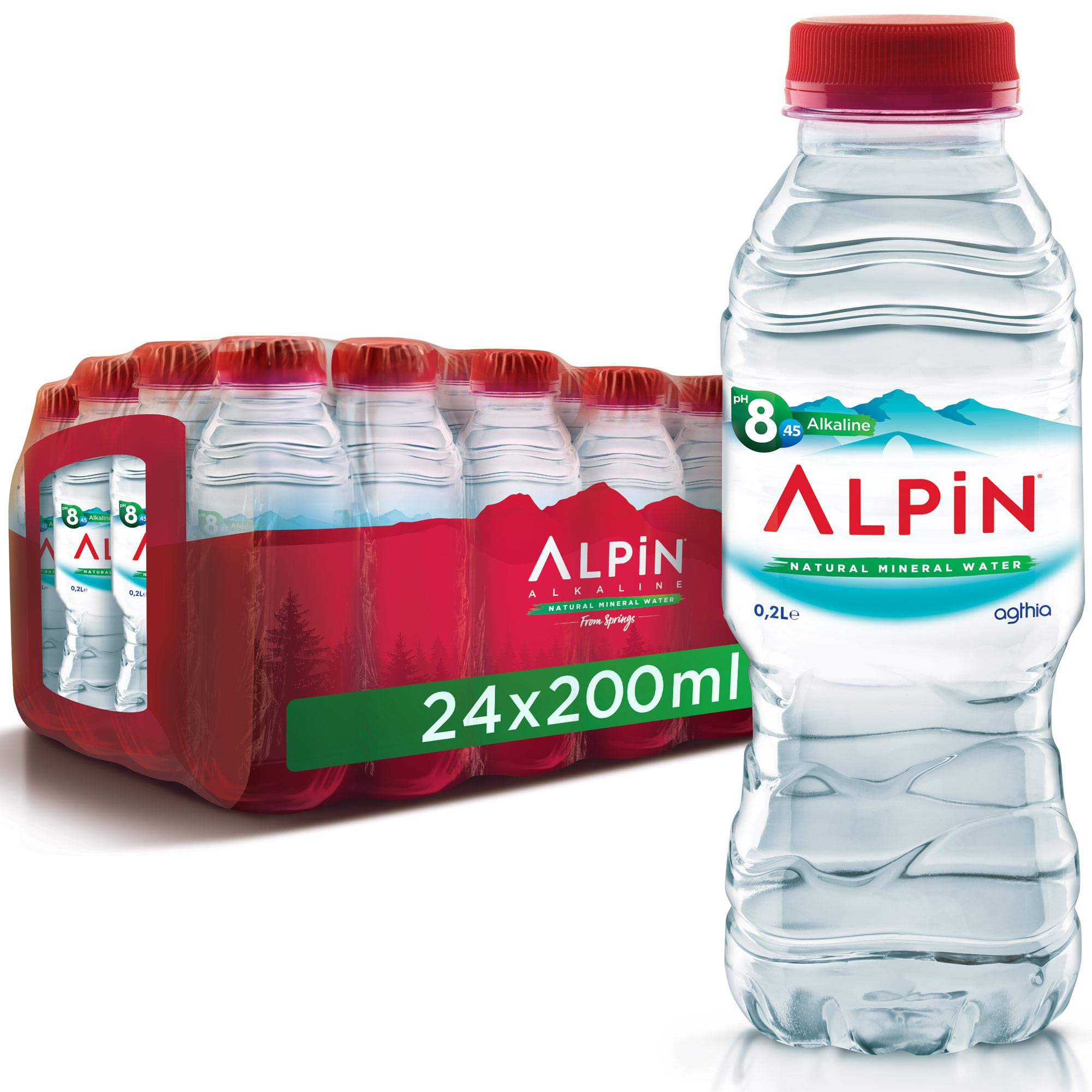 Alpin Alkaline Low Sodium Mineral Water - 200 ML (Pack Of 24)