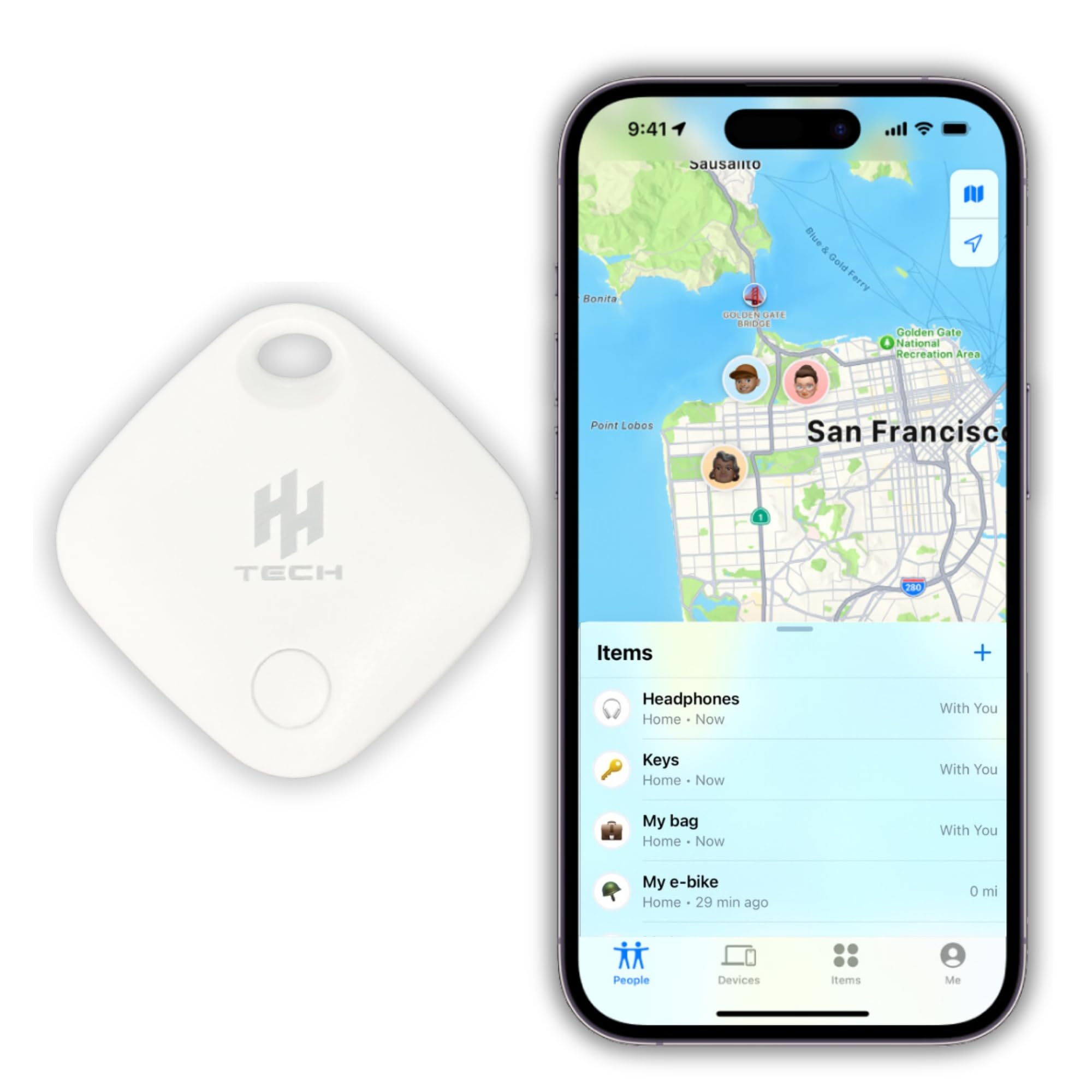 Smart Tag (Pack-1) For Apple iOS Devices, Key Finder, Item Finder, Replaceable Battery, Easily Track Your Wallet, Bag, Suitcase, and More Worldwide with the iPhone Find My App