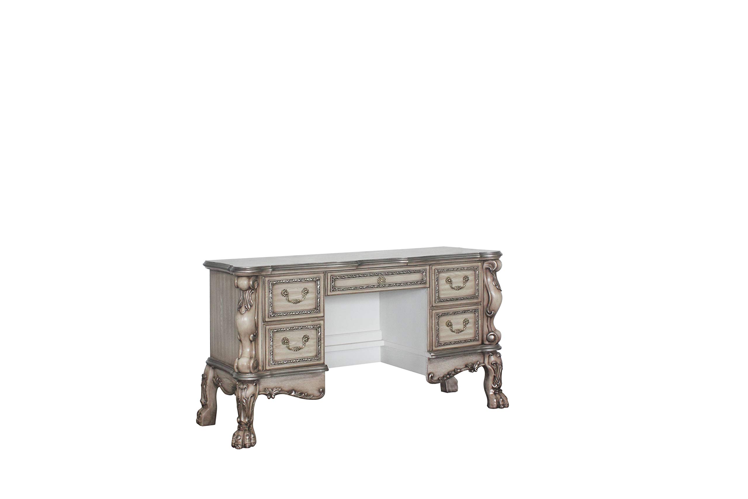 Acme Furniture Dresden Vanity Desk, Vintage Bone White