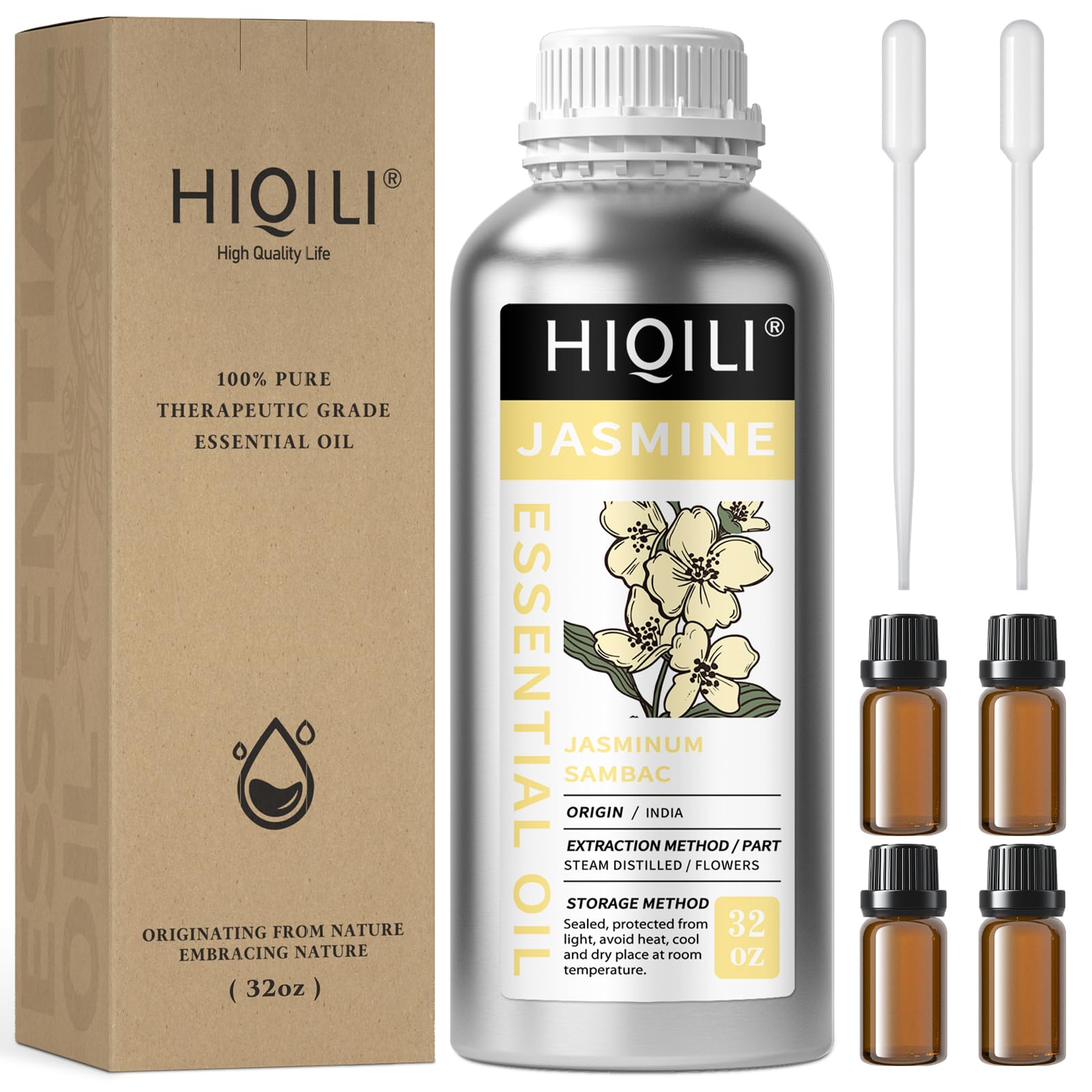 HIQILI 32 Fl Oz Jasmine Essential Oil - 1000ML