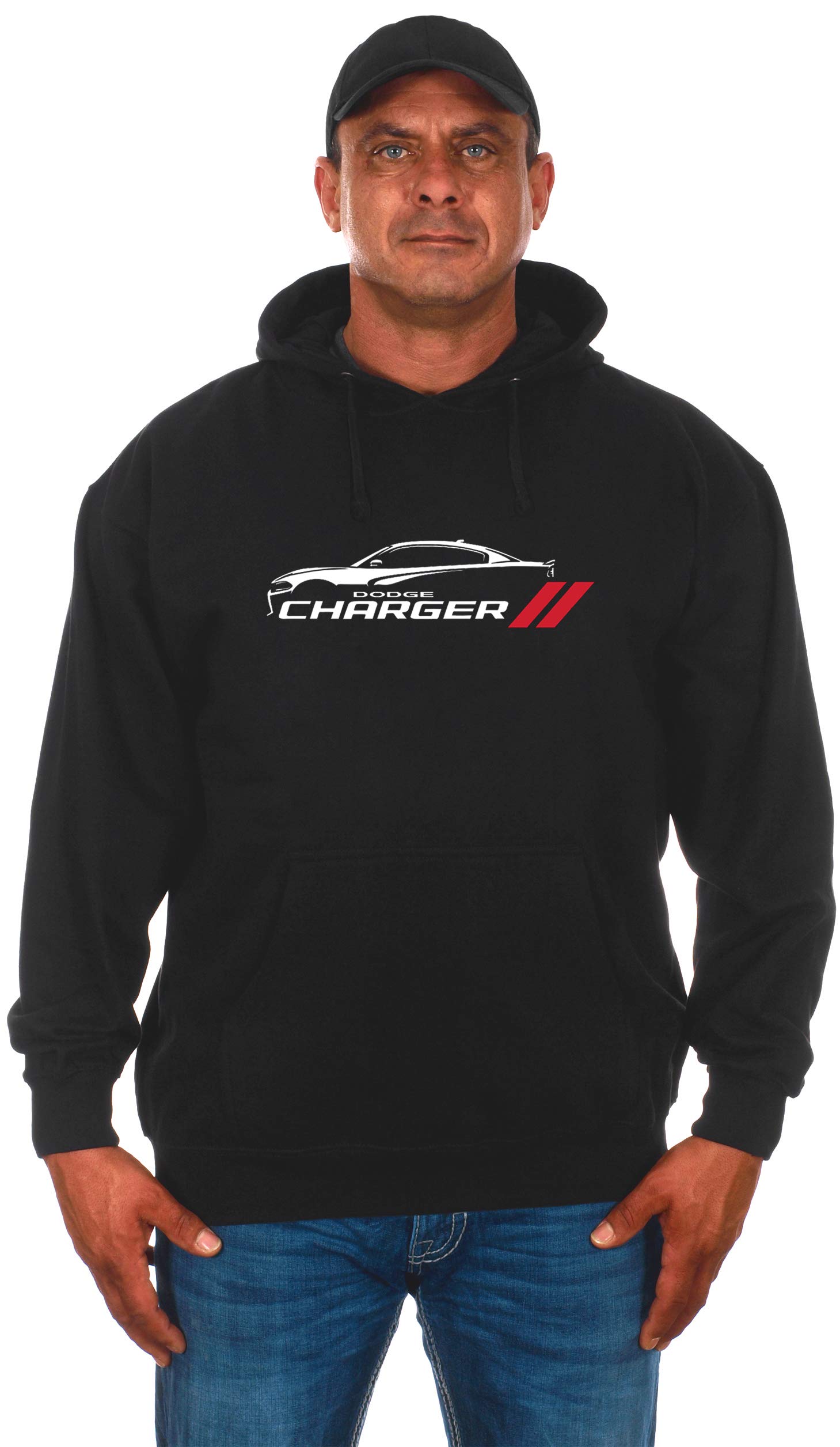 JH DESIGN GROUP Men's Dodge Charger Silhouette Pullover Hoodie