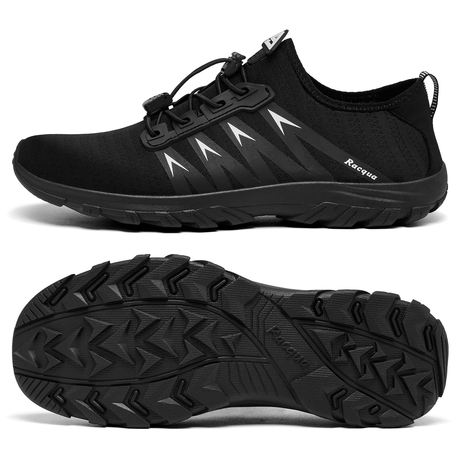 RacquaMens&Womens Water Shoes Quick-Dry Aqua Shoes Beach Sport Swim Hiking Shoes Barefoot for Boating Fishing Diving Surfing Pool River Lake