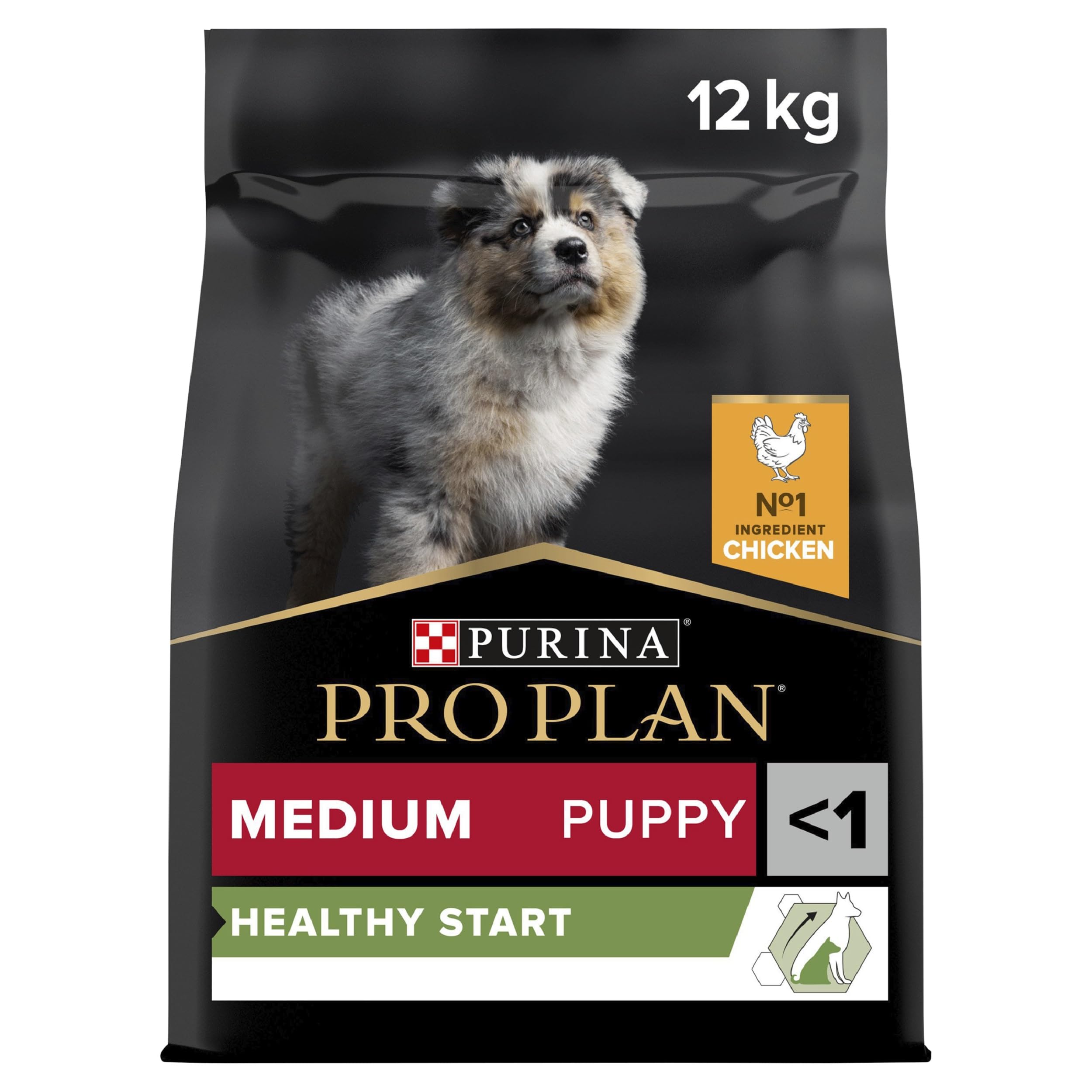 Pro PlanMedium Puppy Healthy Start Dry Dog Food with Chicken 12kg