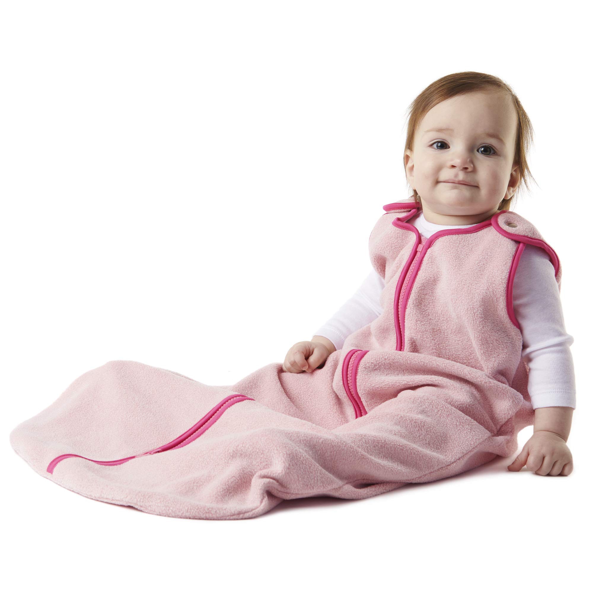 baby deedee Sleep Nest Fleece Baby Sleeping Bag, Sweet Pink, 0-6 Month