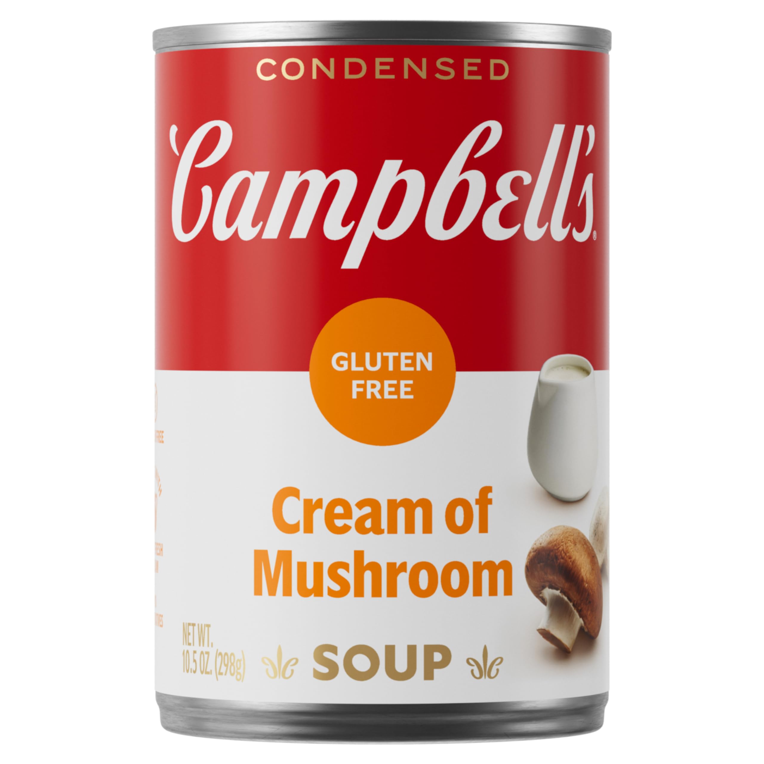 Campbell's Condensed Gluten Free Cream of Mushroom Soup, 10.5 oz Can