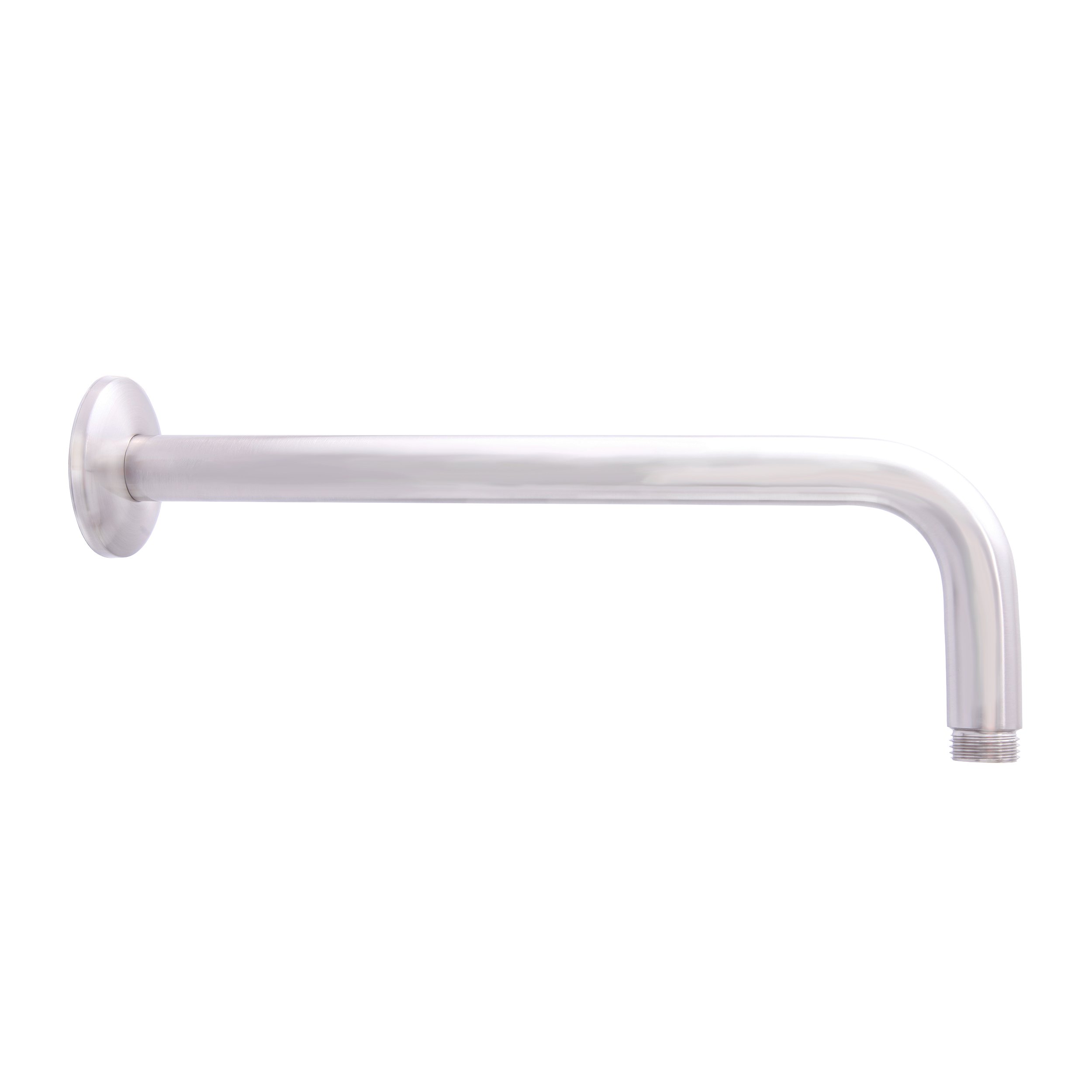 Dyconn FaucetWSA0412-BN Right Angled Shower Arm with Flange, 12", Brushed Nickel