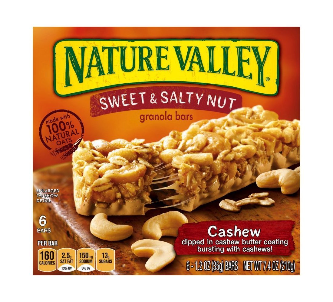 Nature Valley Sweet & Salty Nut Cashew Granola Bars 7.4 oz (Pack of 12)