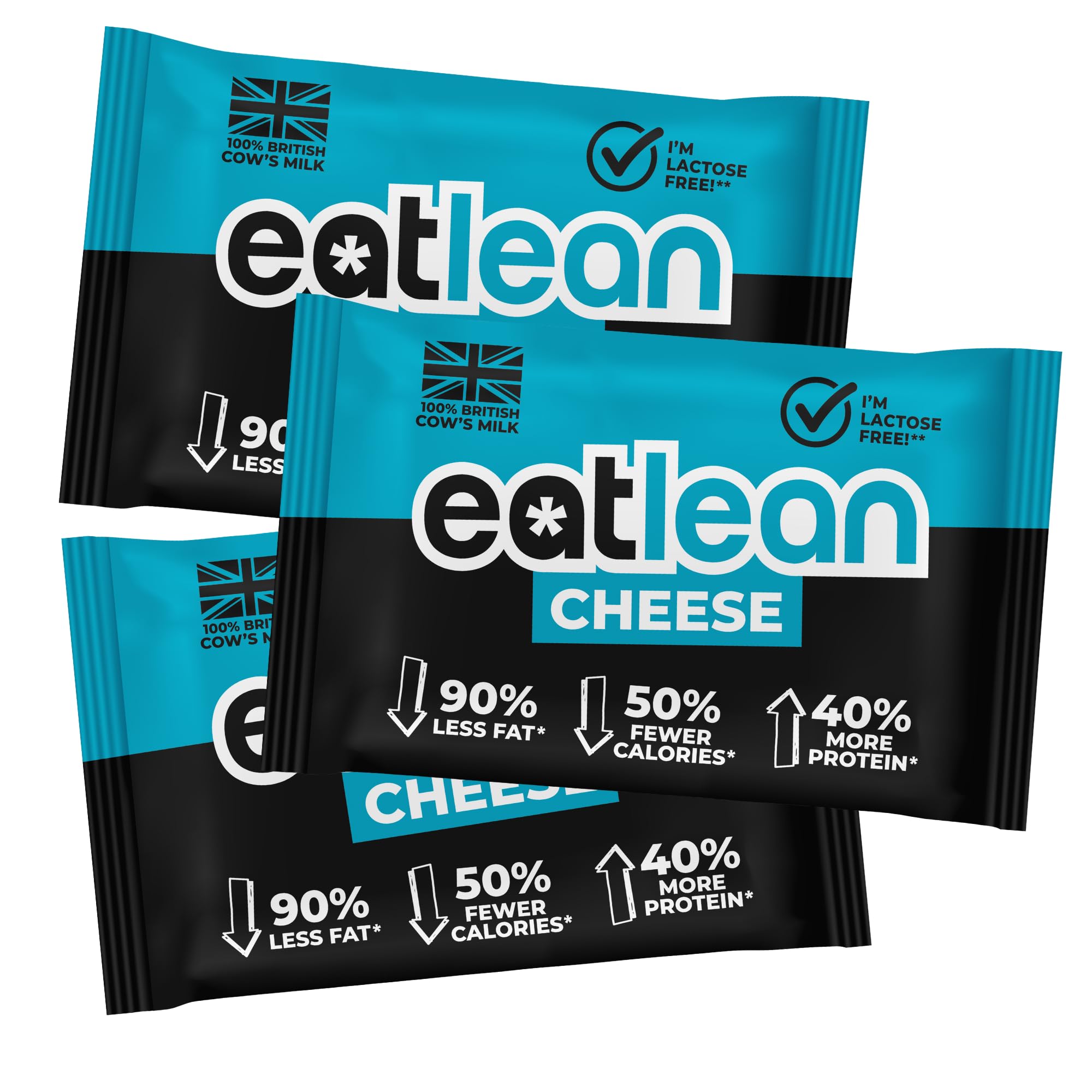 3 x 350g Eatlean Protein Cheese Blocks | Low Fat, High Protein Cheese (Total 1.05kg)