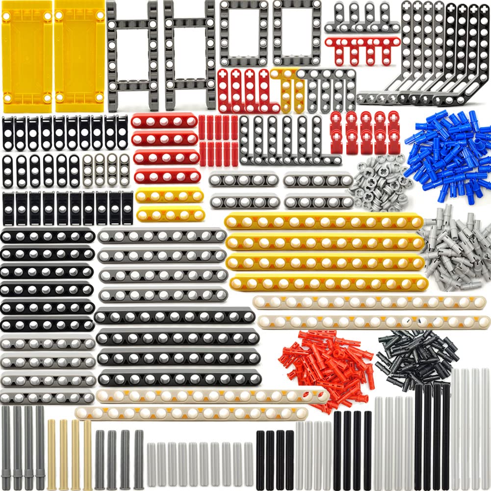 DSPITWOD Technical Parts Beams Axles Connectors Bricks Sets - 420 Pieces, Frame Liftarms Beams for Technic Car STEM Building Block Toys