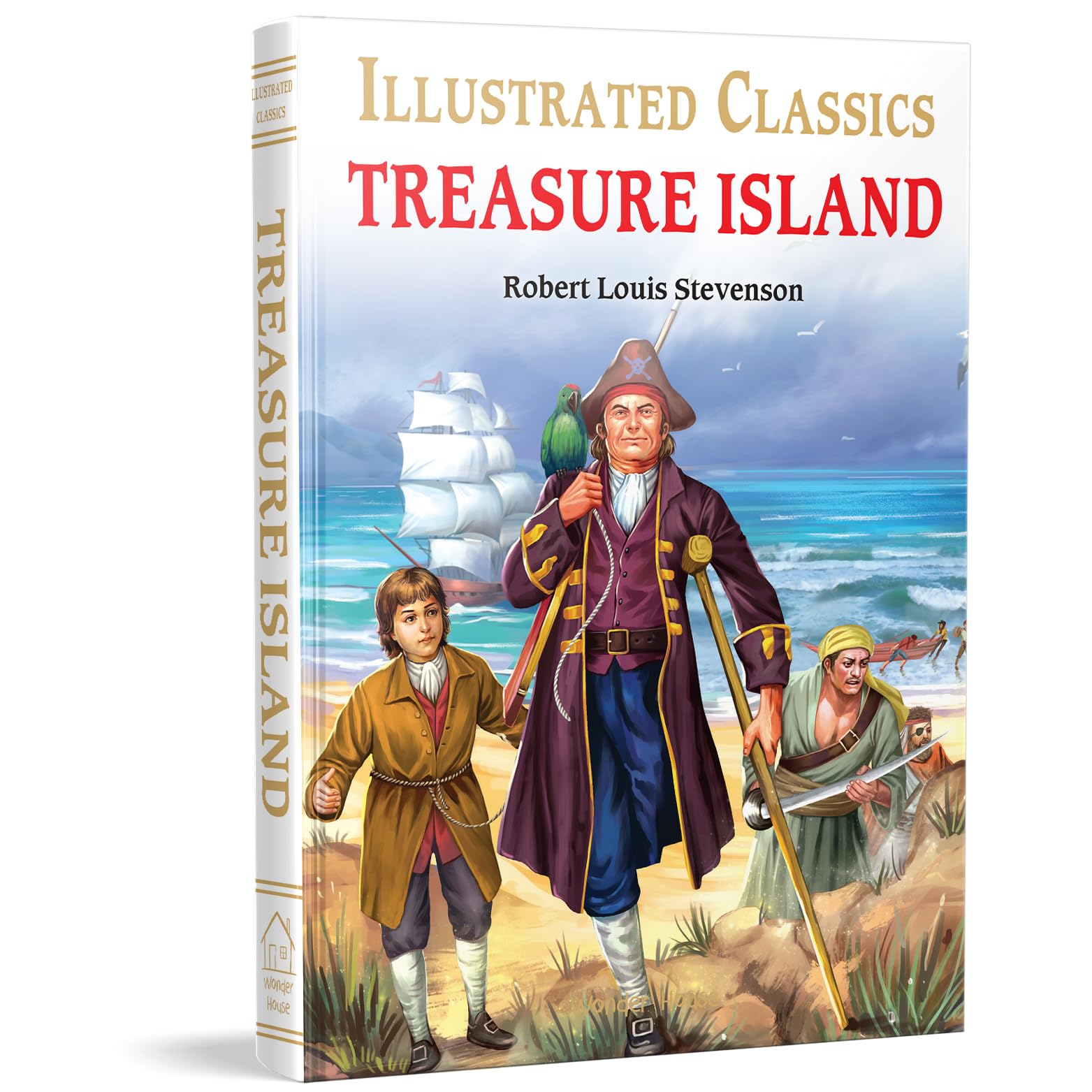 Treasure Island : llustrated Abridged Children Classic English Novel with Review Questions (Hardback) Hardcover – Abridged, 30 June 2022