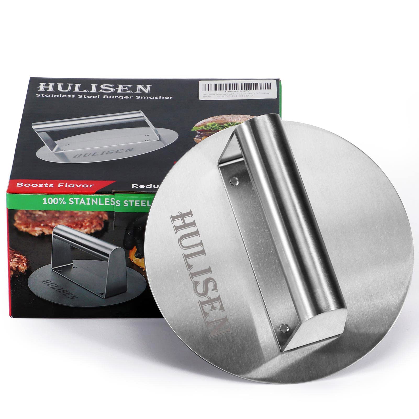 HULISEN Stainless Steel Burger Press (5.5 Inch Diameter)