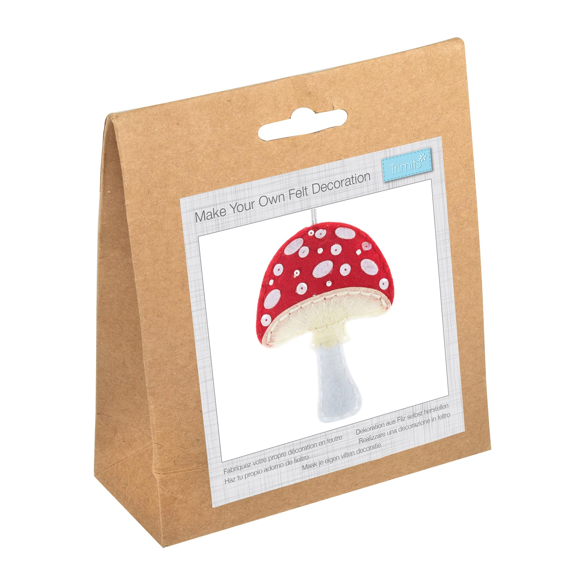 Trimits Felt Decoration Kits, 8.5 x 12cm, Toadstool