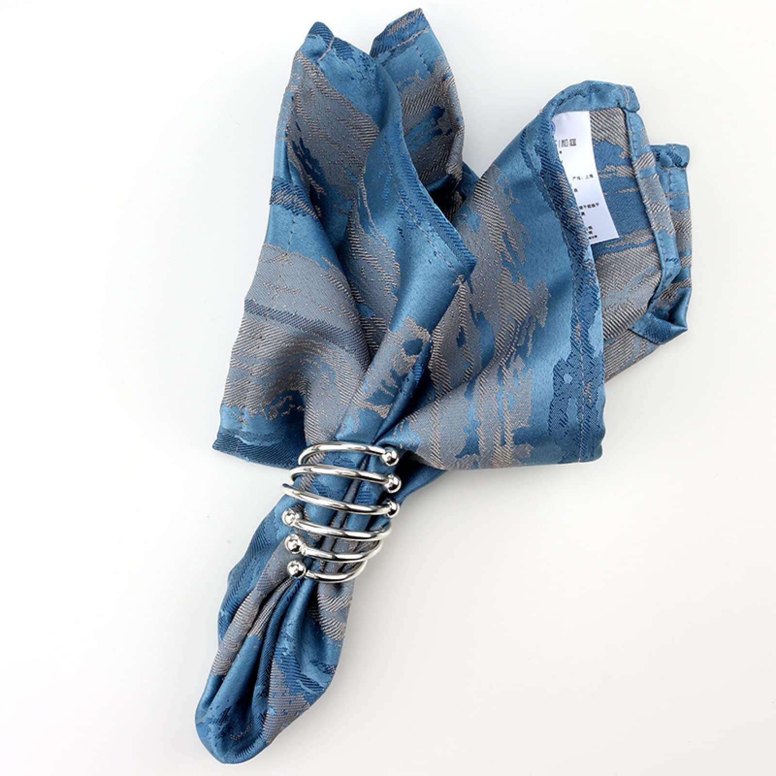 Napkin Buttons Napkin Rings Napkin Holders Napkin Buckle Light Luxury Nordic Napkin Orika Hotel Restaurant Western Placemat Cloth Neck Chinese Square Scarf Clasp,Blue,46*46Cm (1 Napkin + 1 Meal Button