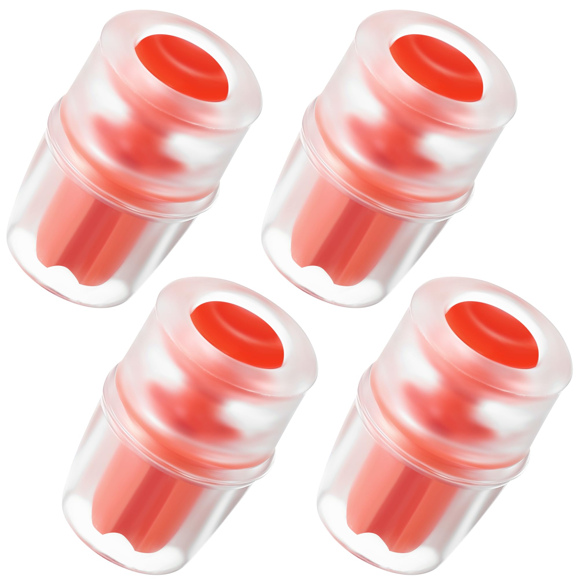 Enhon 4 Packs Bite Valve Replacement Sheath for Water Bladder, Compatible with Osprey Packs Hydraulics Reservoirs, Hydration Pack Bite Valve Silicone Nozzle Mouthpiece Replacement (Red)