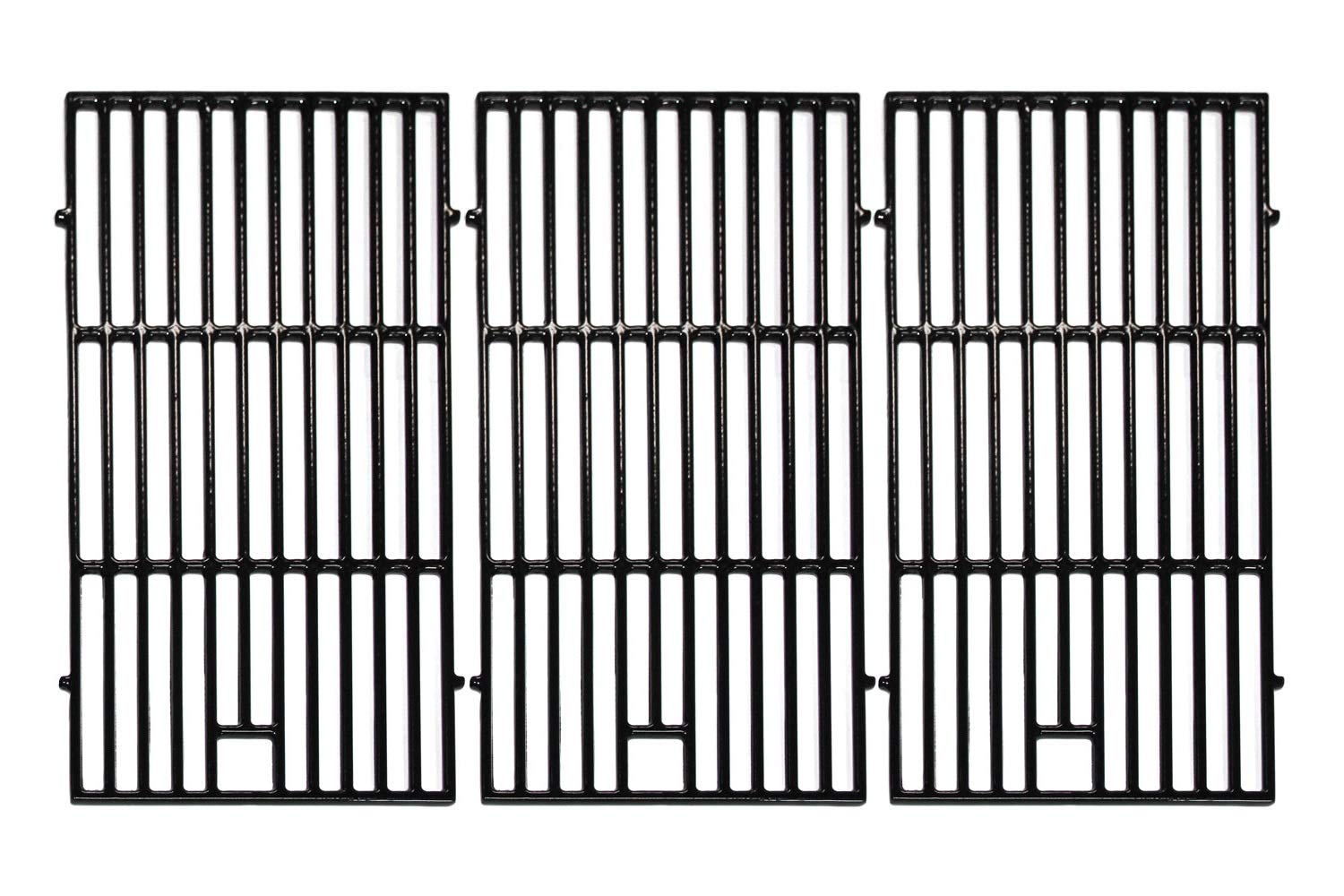 Hongso PCE223 Matte Cast Iron Cooking Grid Replacement for Brinkmann 810-8500-S, 810-8501-S, 810-8502-S; Charmglow 720-0396, 720-0536 and Others, Set of 3